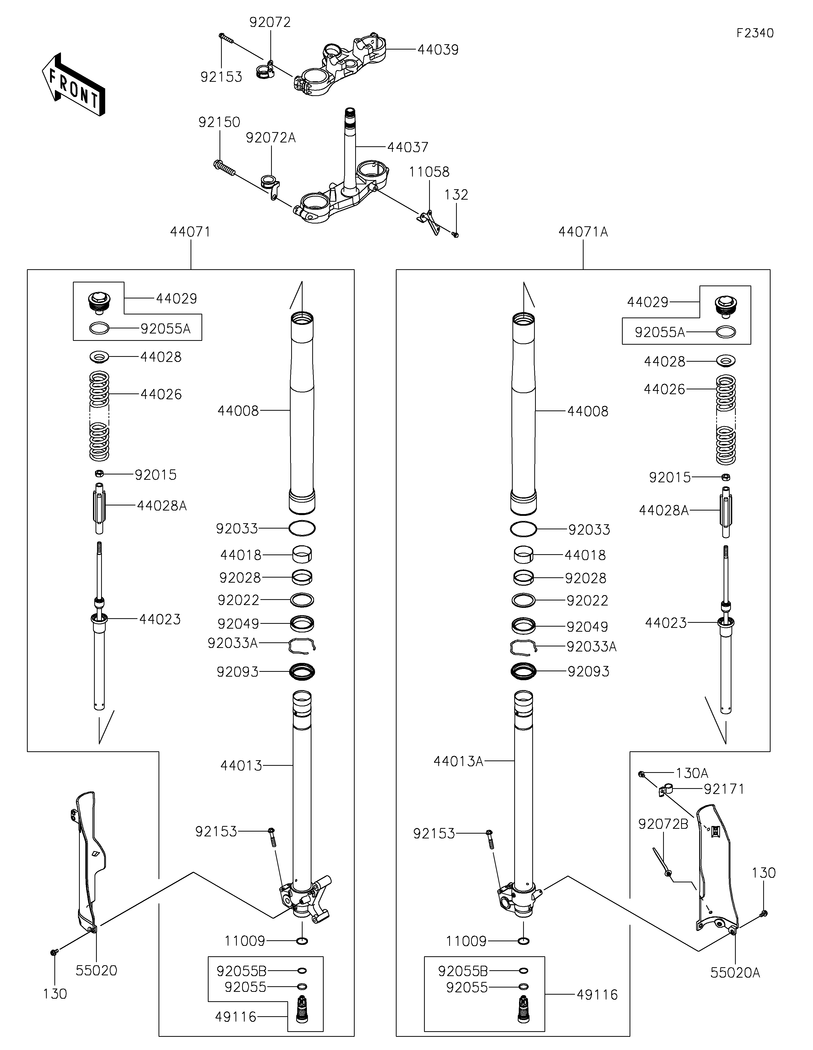Front Fork Despieces