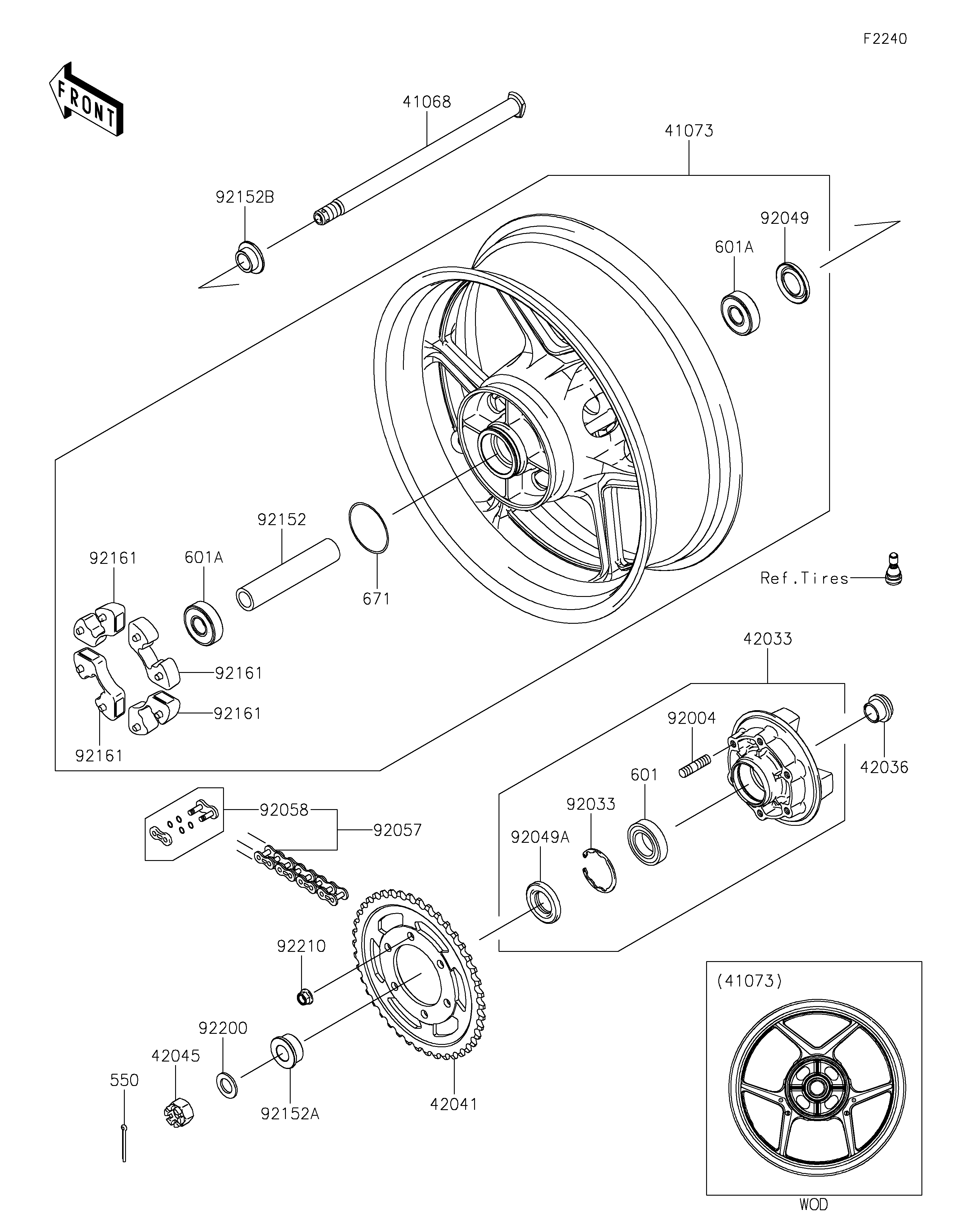 Rear Wheel/Chain ภาพแยกชิ้นส่วน