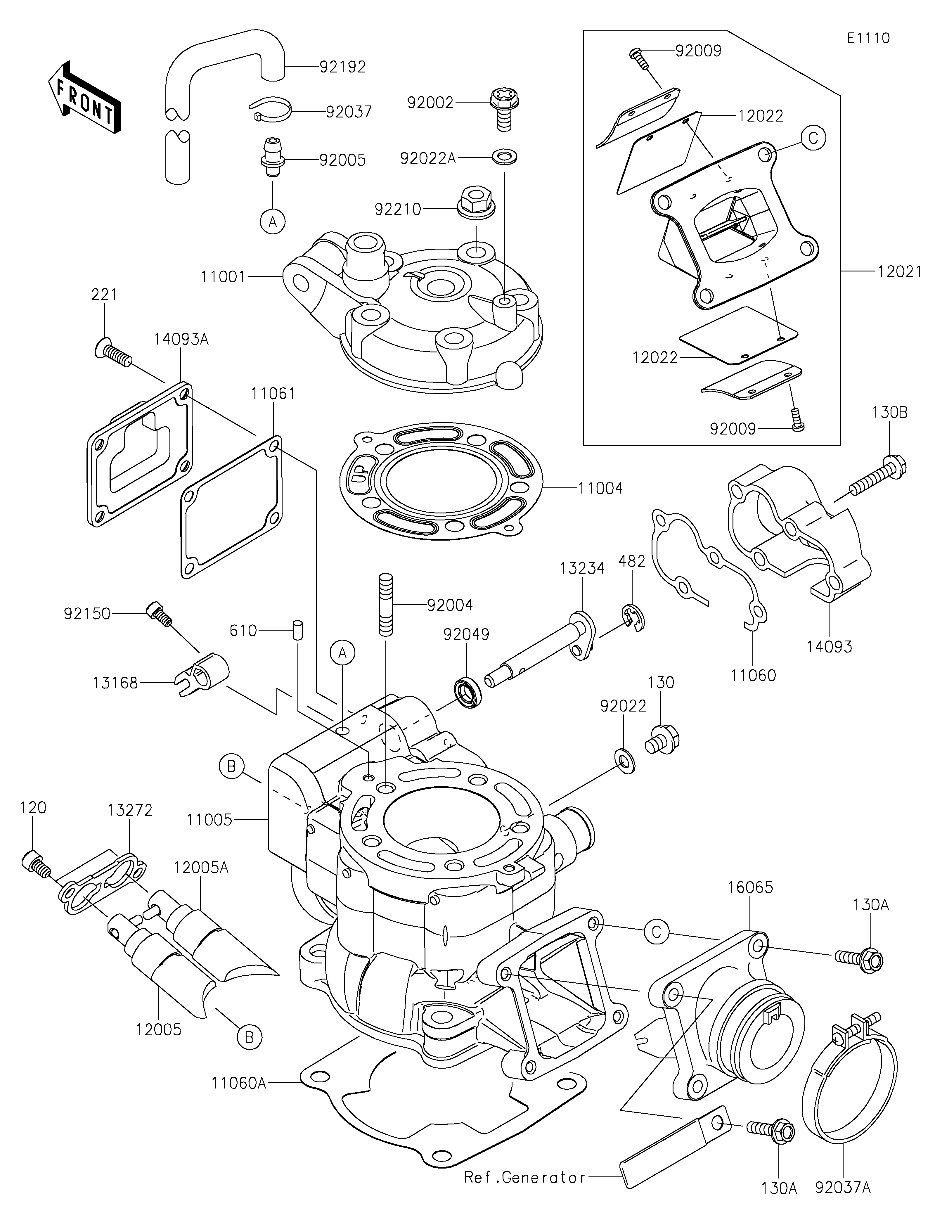 Cylinder Head/Cylinder Diagram terurai