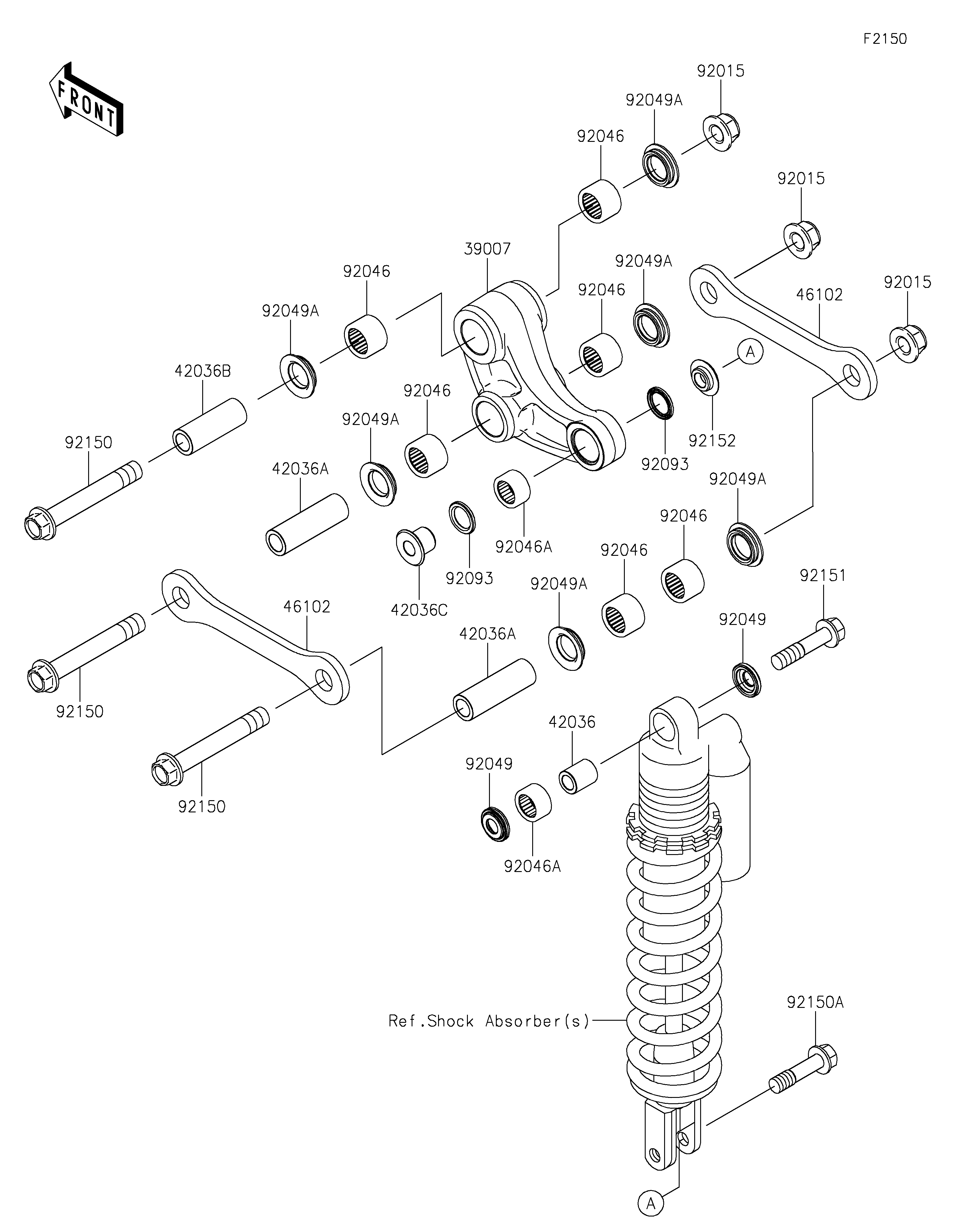 Rear Suspension Sơ đồ tách chi tiết