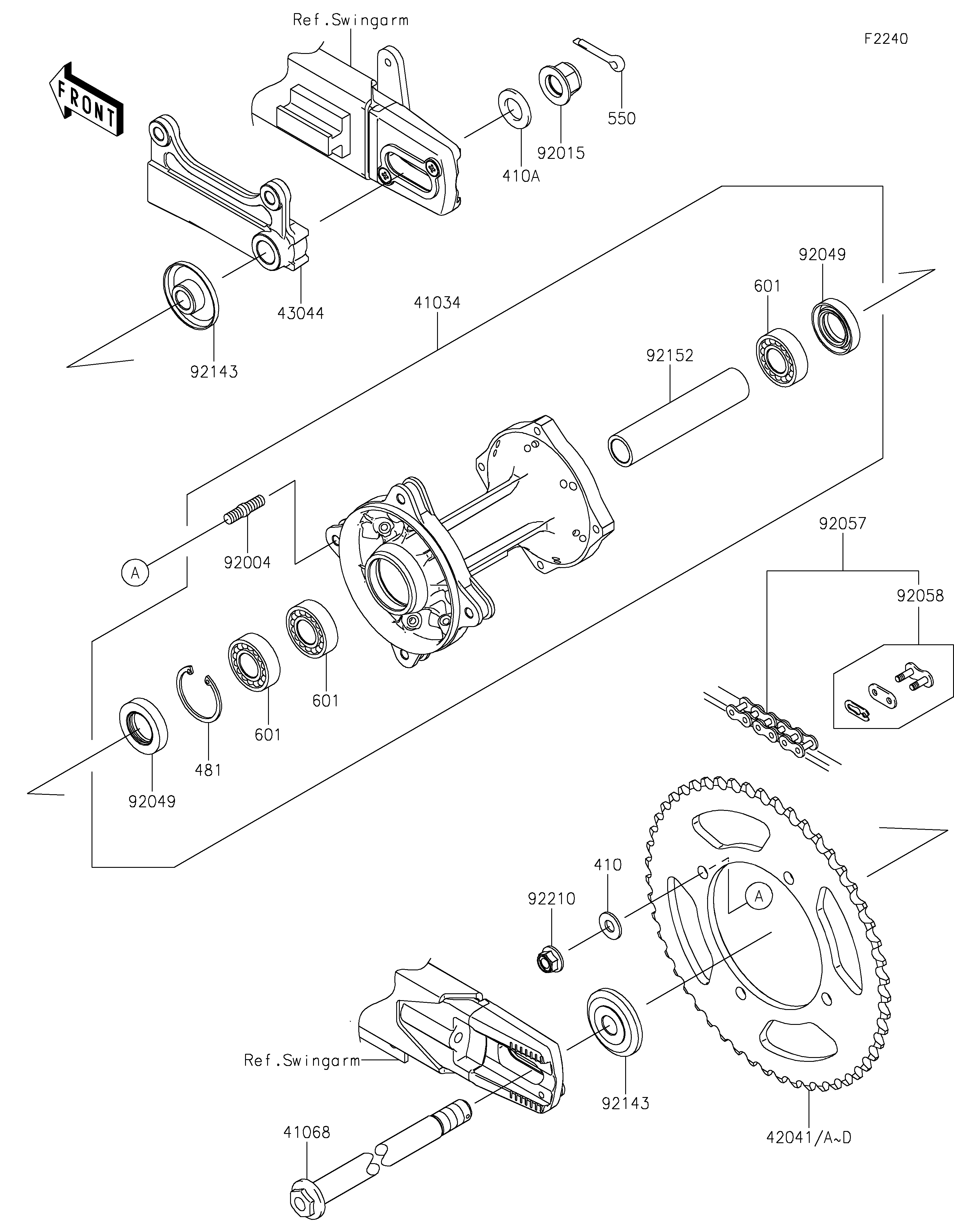 Rear Hub Vistas explodidas