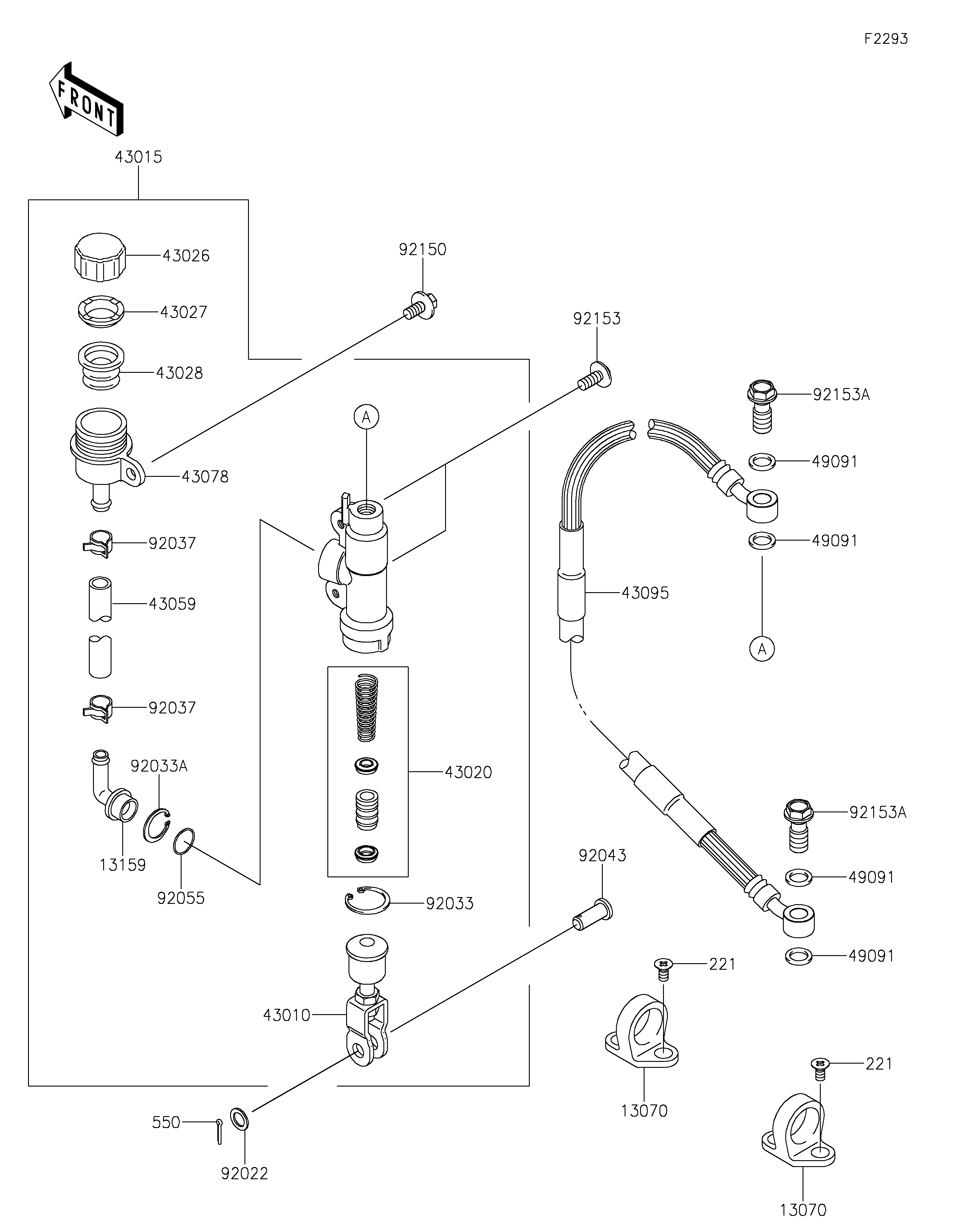 Rear Master Cylinder Despieces