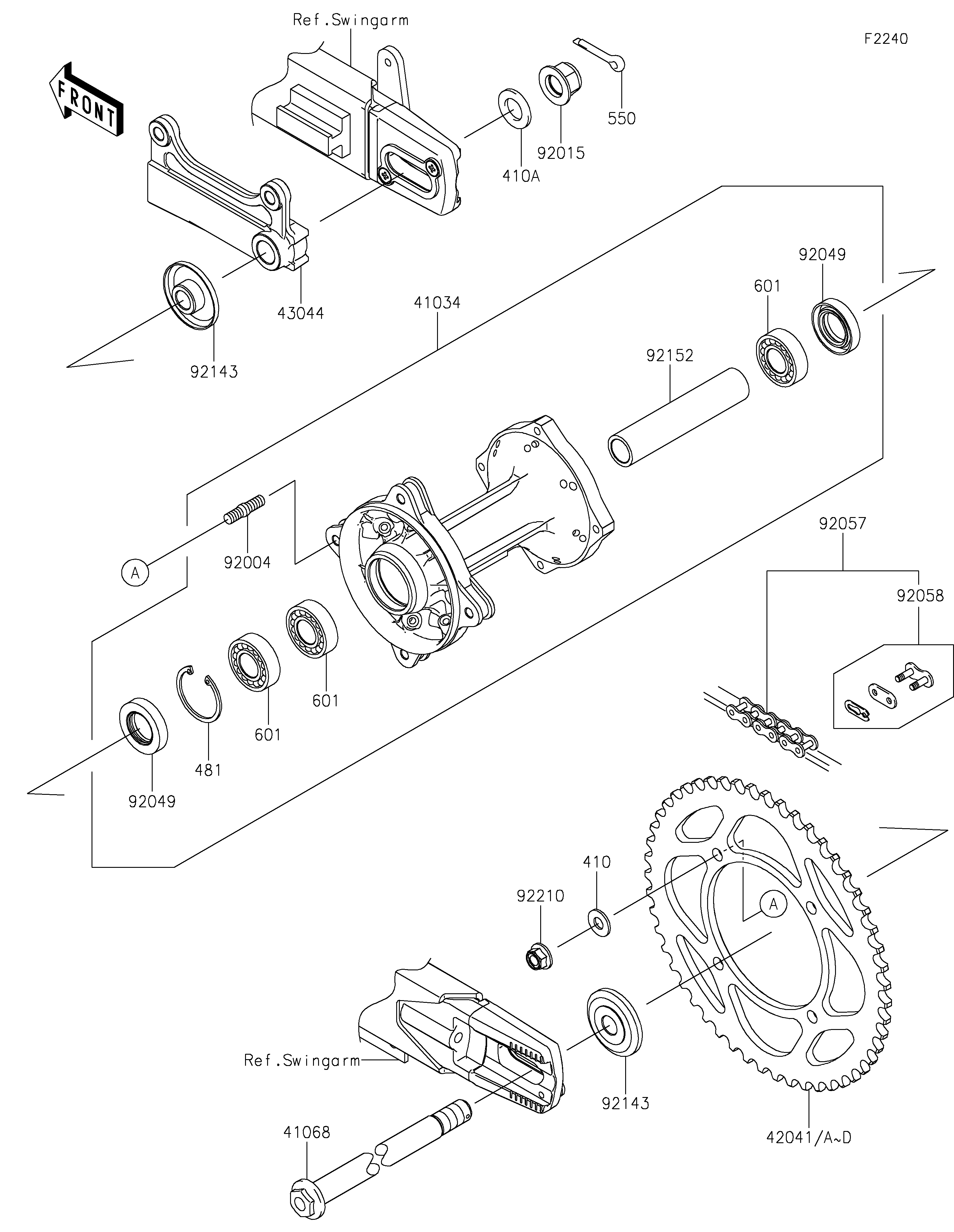 Rear Hub ภาพแยกชิ้นส่วน
