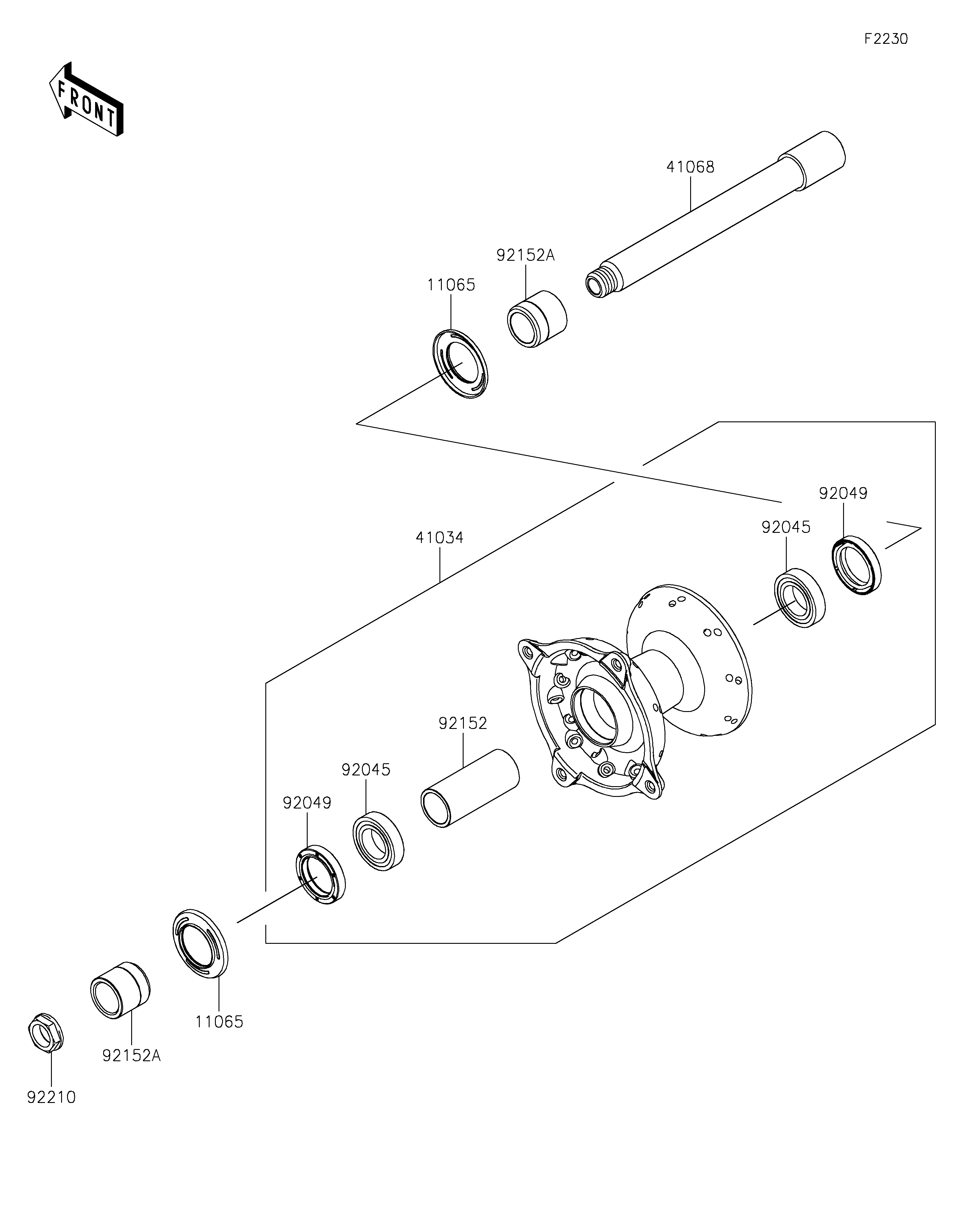 Front Hub 爆炸图