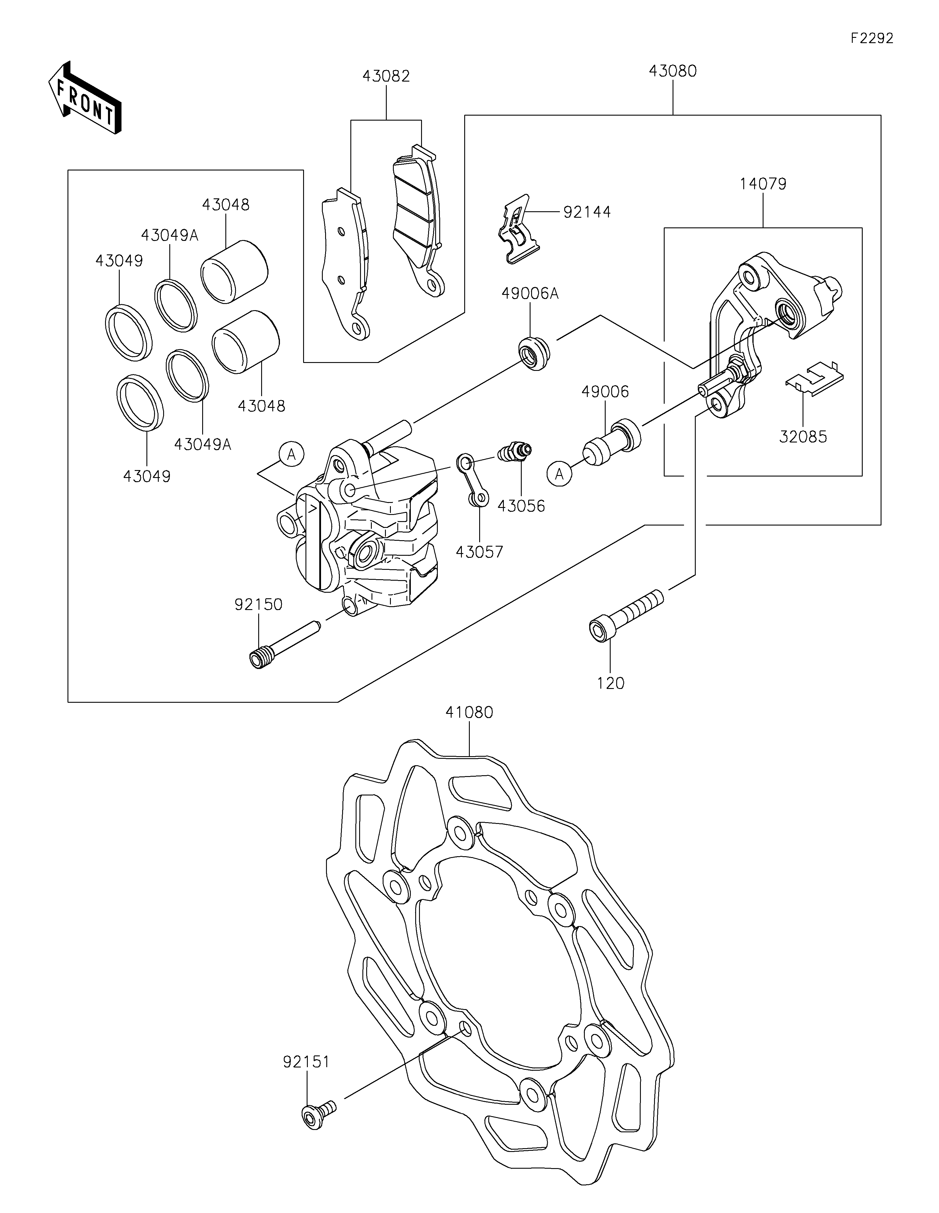 Front Brake ภาพแยกชิ้นส่วน