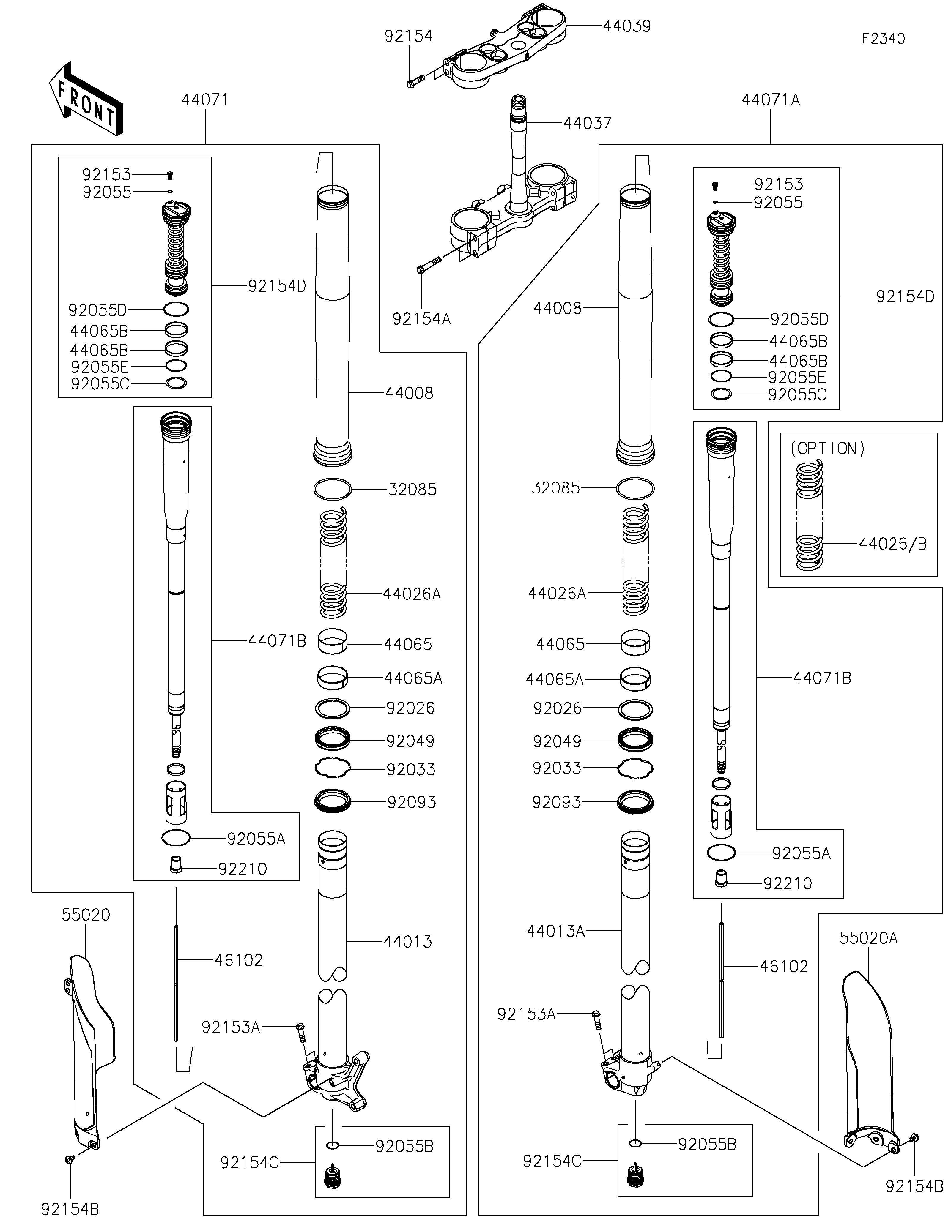 Front Fork Despieces