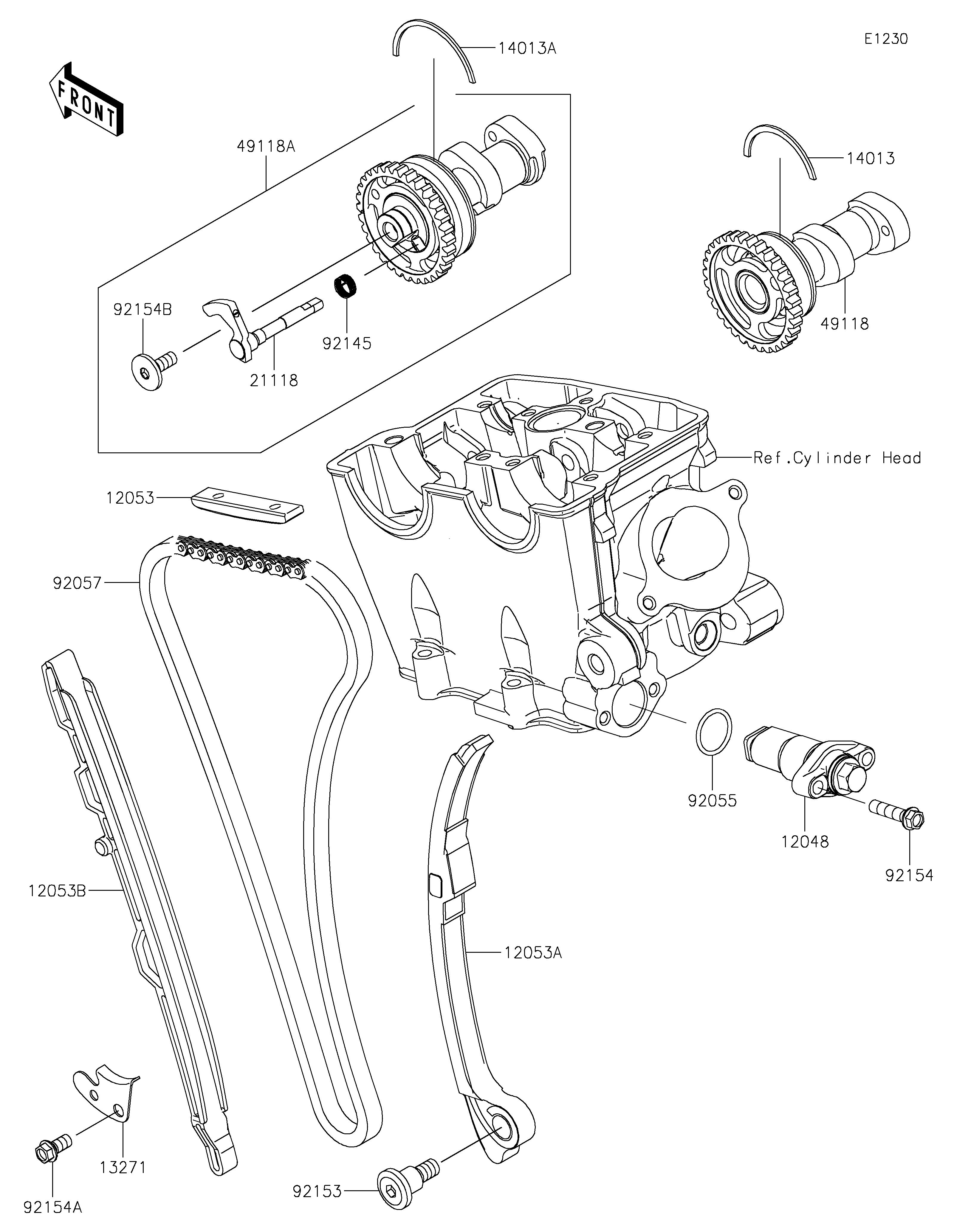 Camshaft(s)/Tensioner 爆炸图