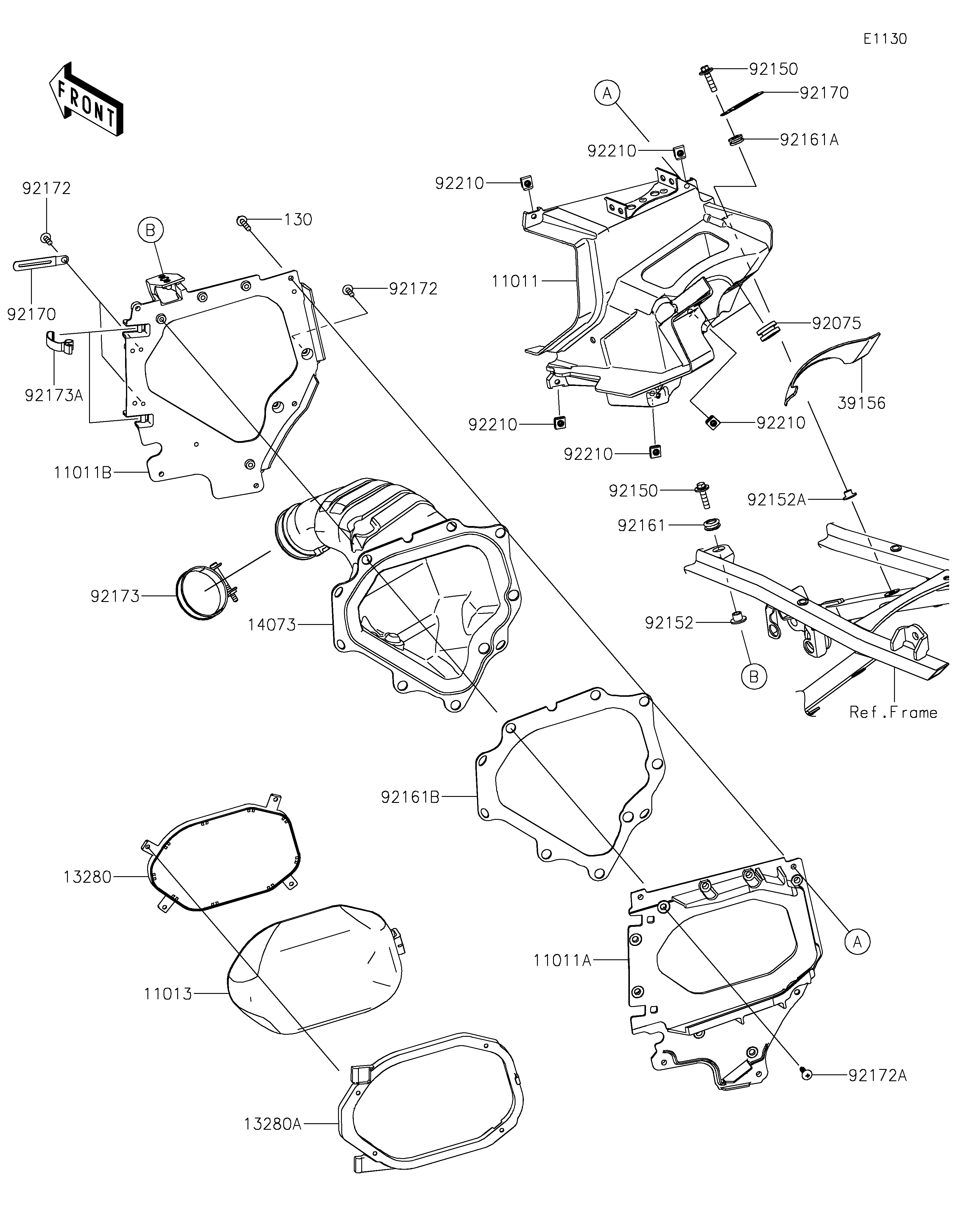 Air Cleaner ภาพแยกชิ้นส่วน