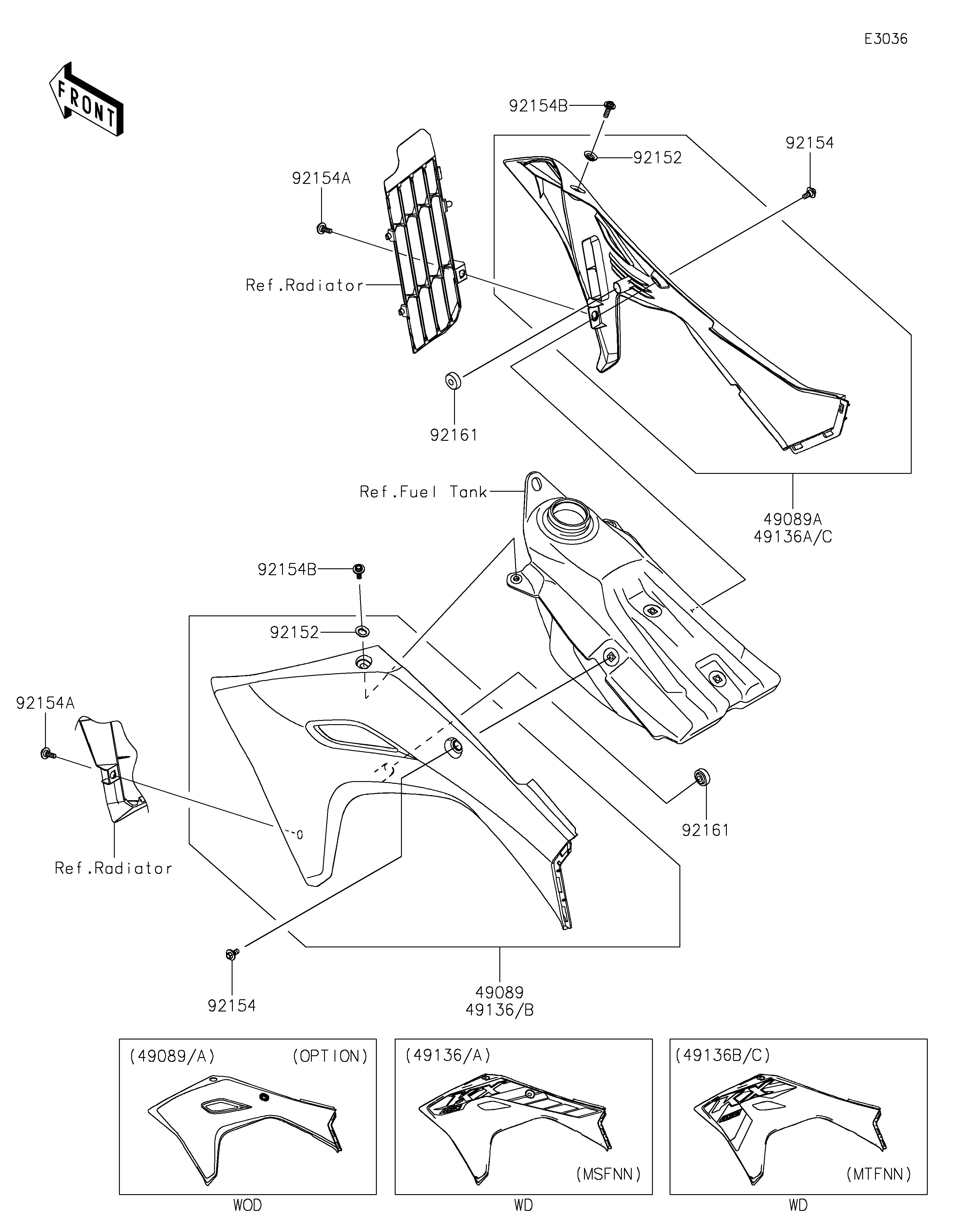 Engine Shrouds ภาพแยกชิ้นส่วน