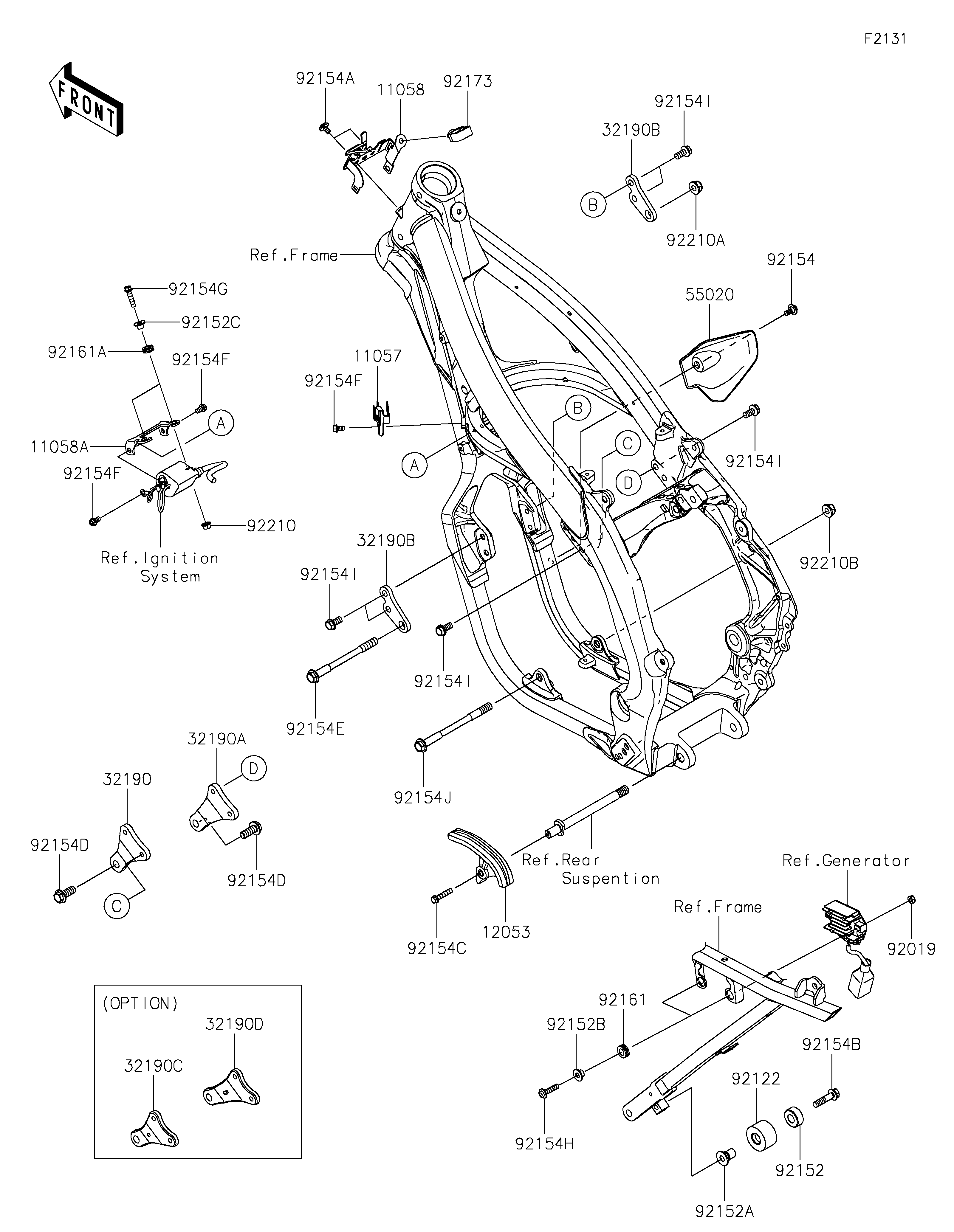 Frame Fittings Exploded diagrams