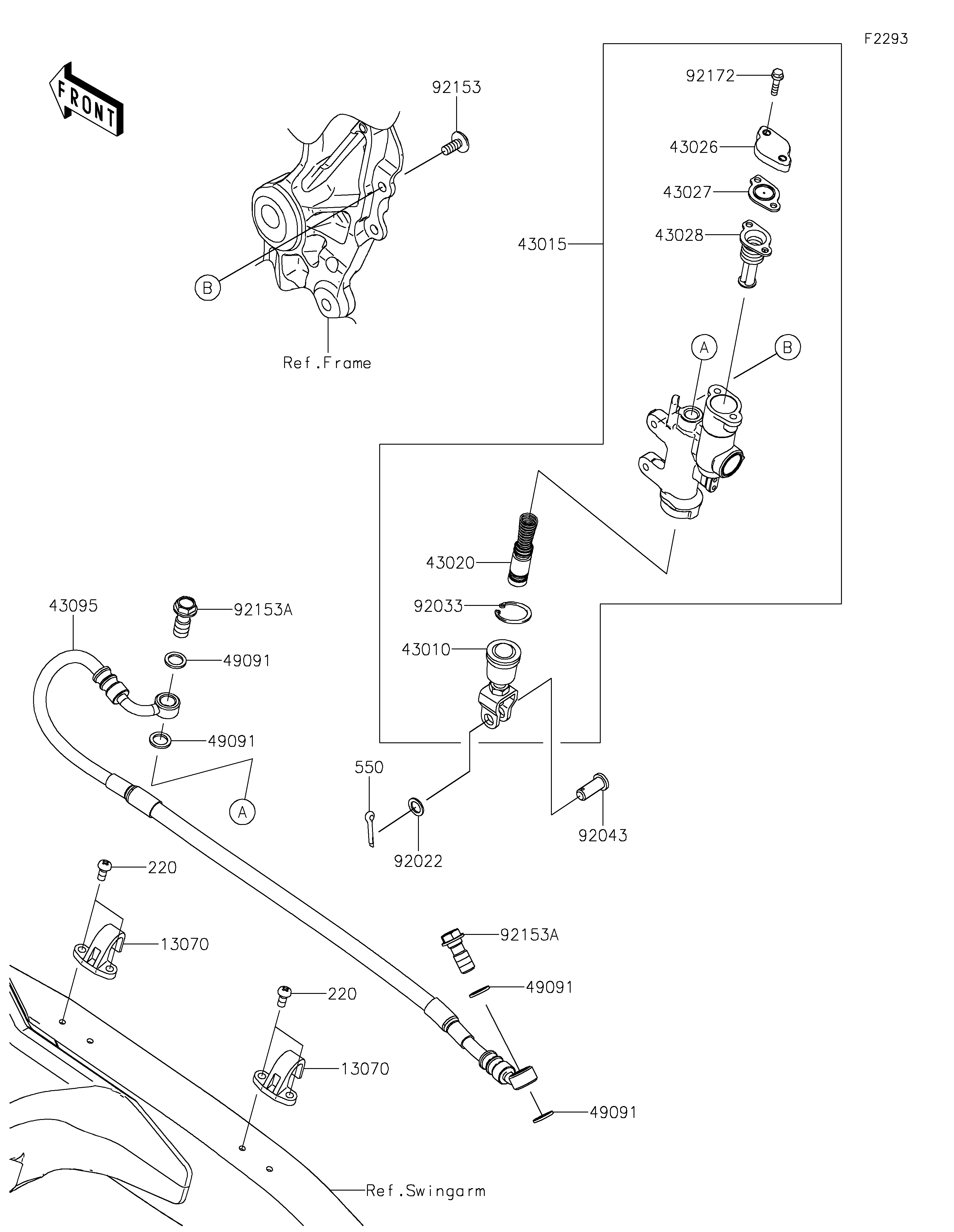 Rear Master Cylinder 爆炸图