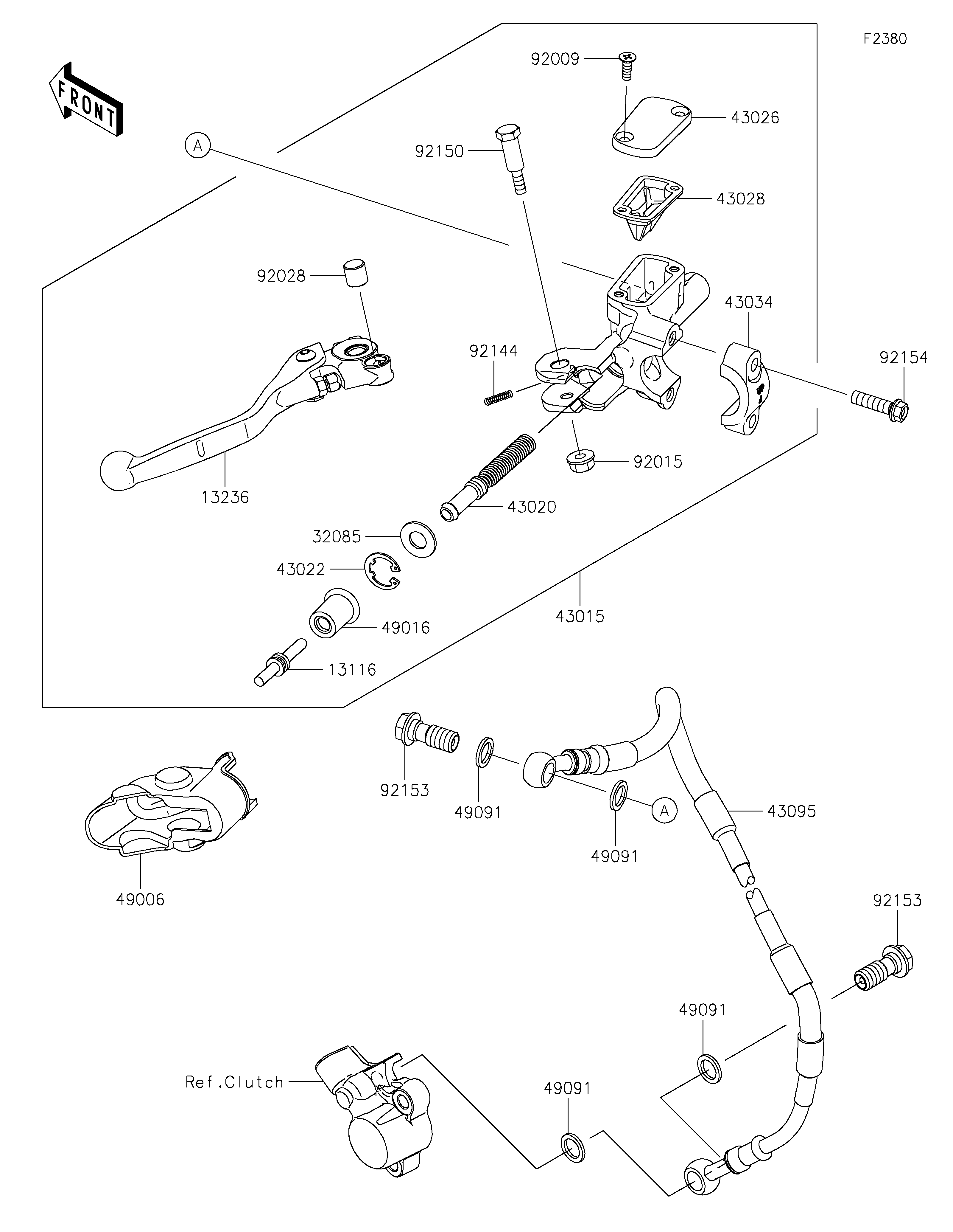 Clutch Master Cylinder ภาพแยกชิ้นส่วน