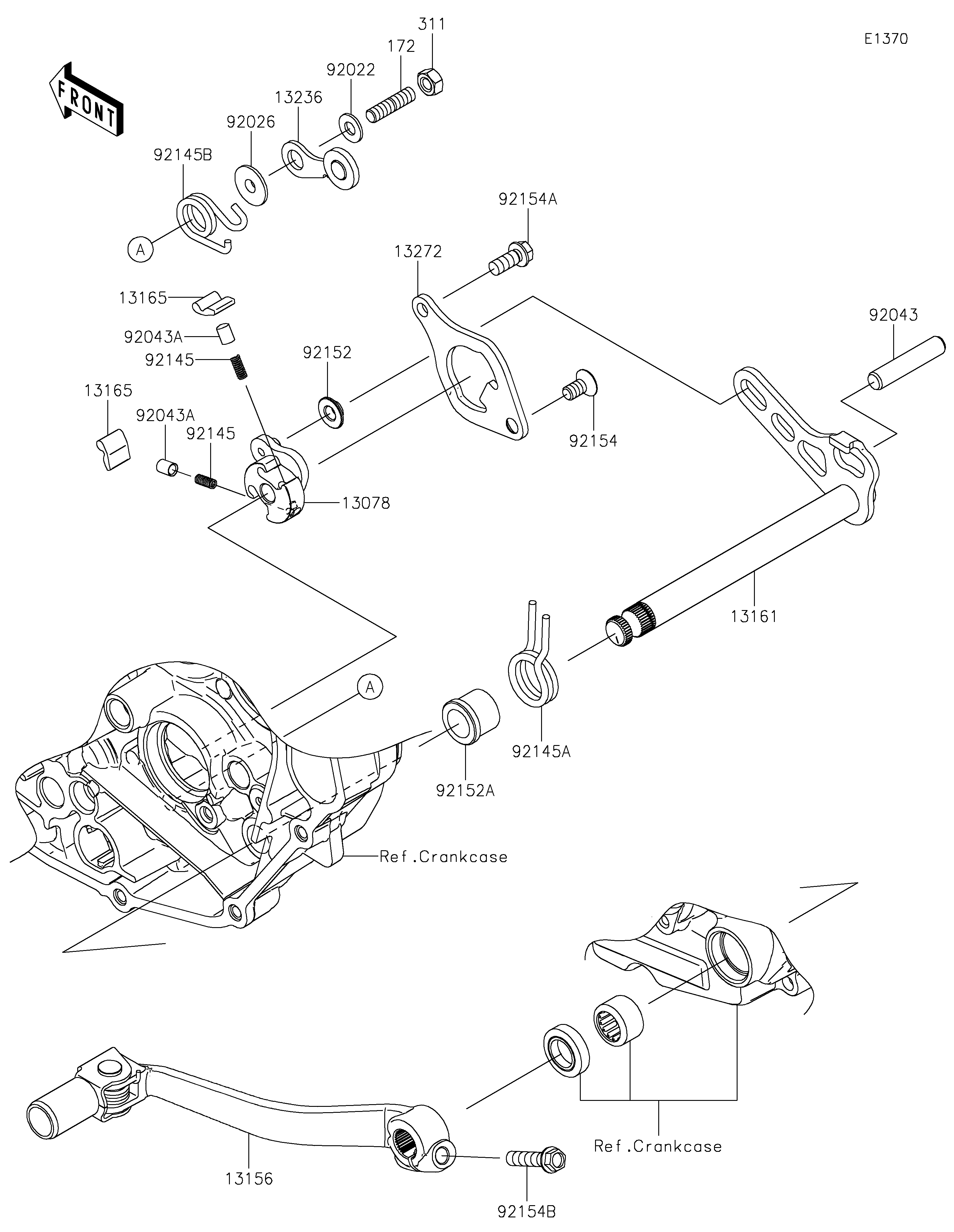 Gear Change Mechanism ภาพแยกชิ้นส่วน