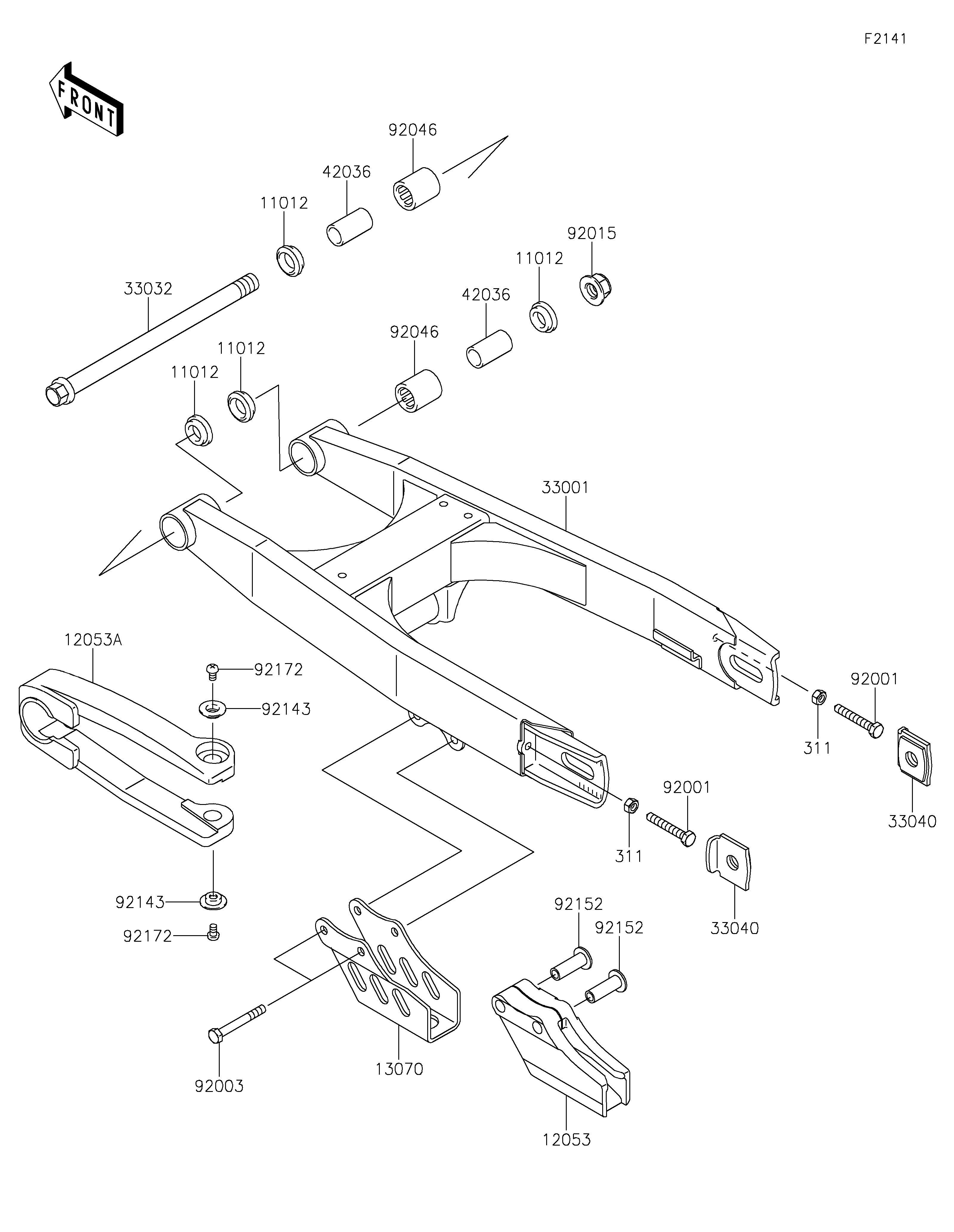 Swingarm Diagram terurai