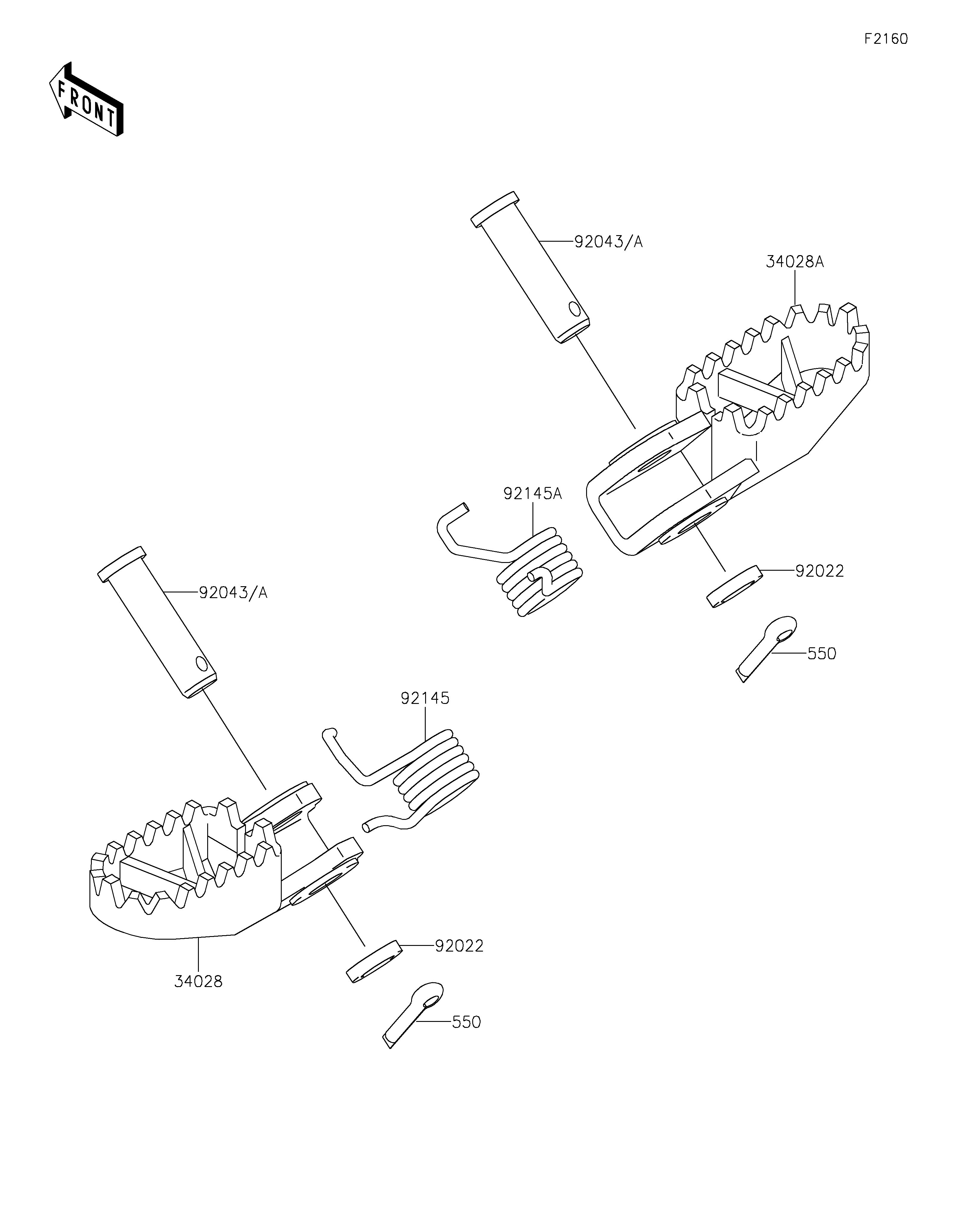 Footrests 爆炸图
