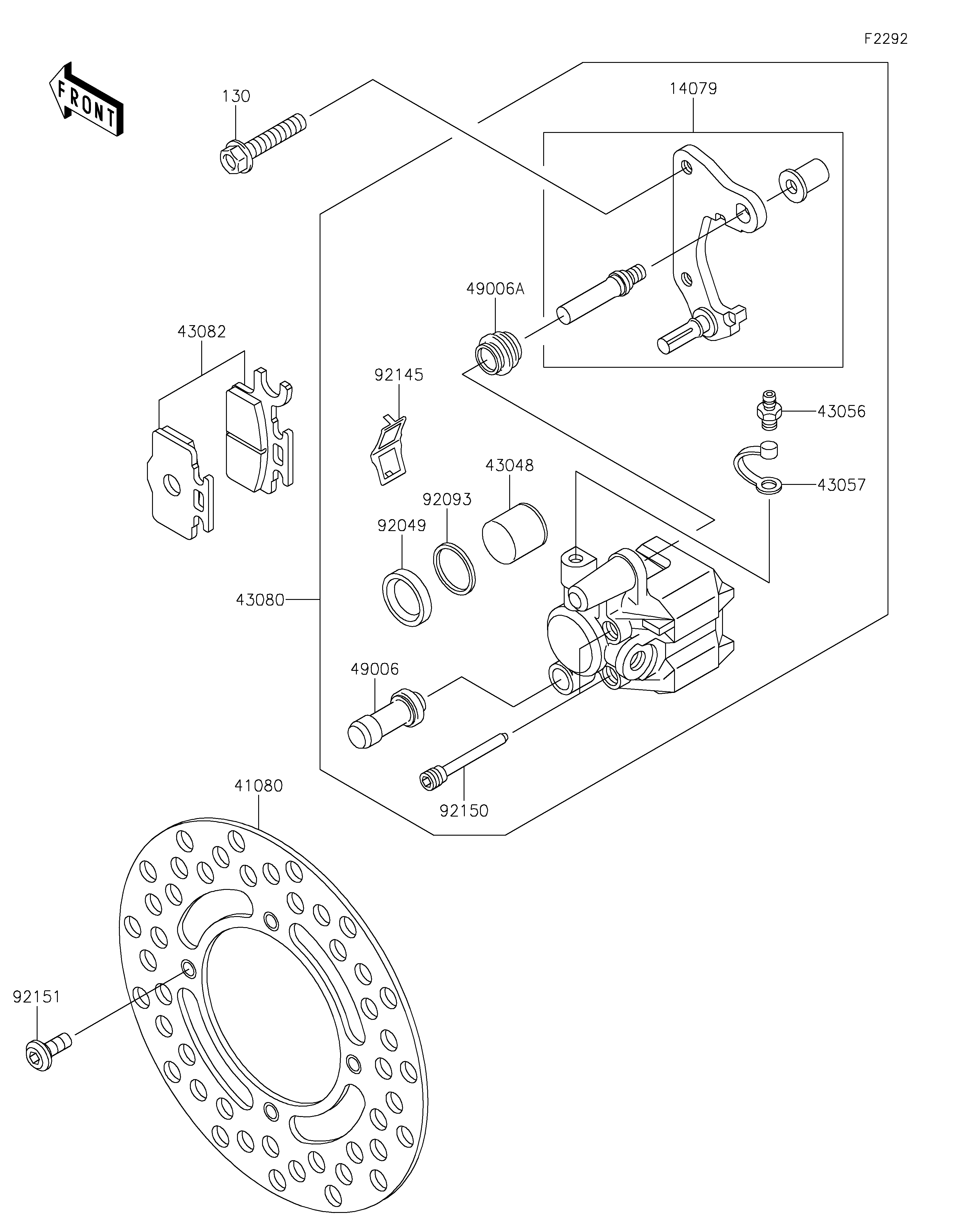 Front Brake Vistas explodidas