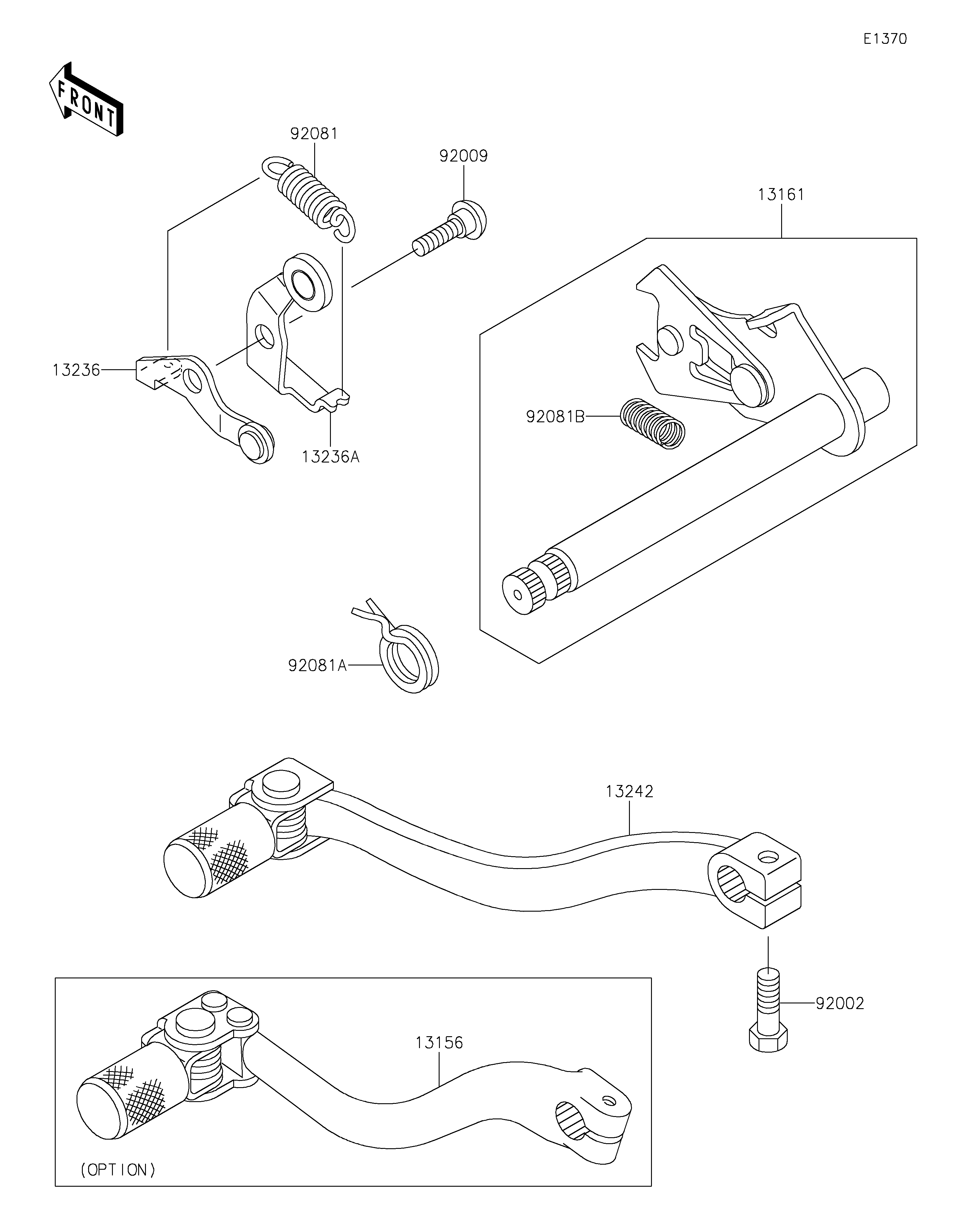 Gear Change Mechanism ภาพแยกชิ้นส่วน