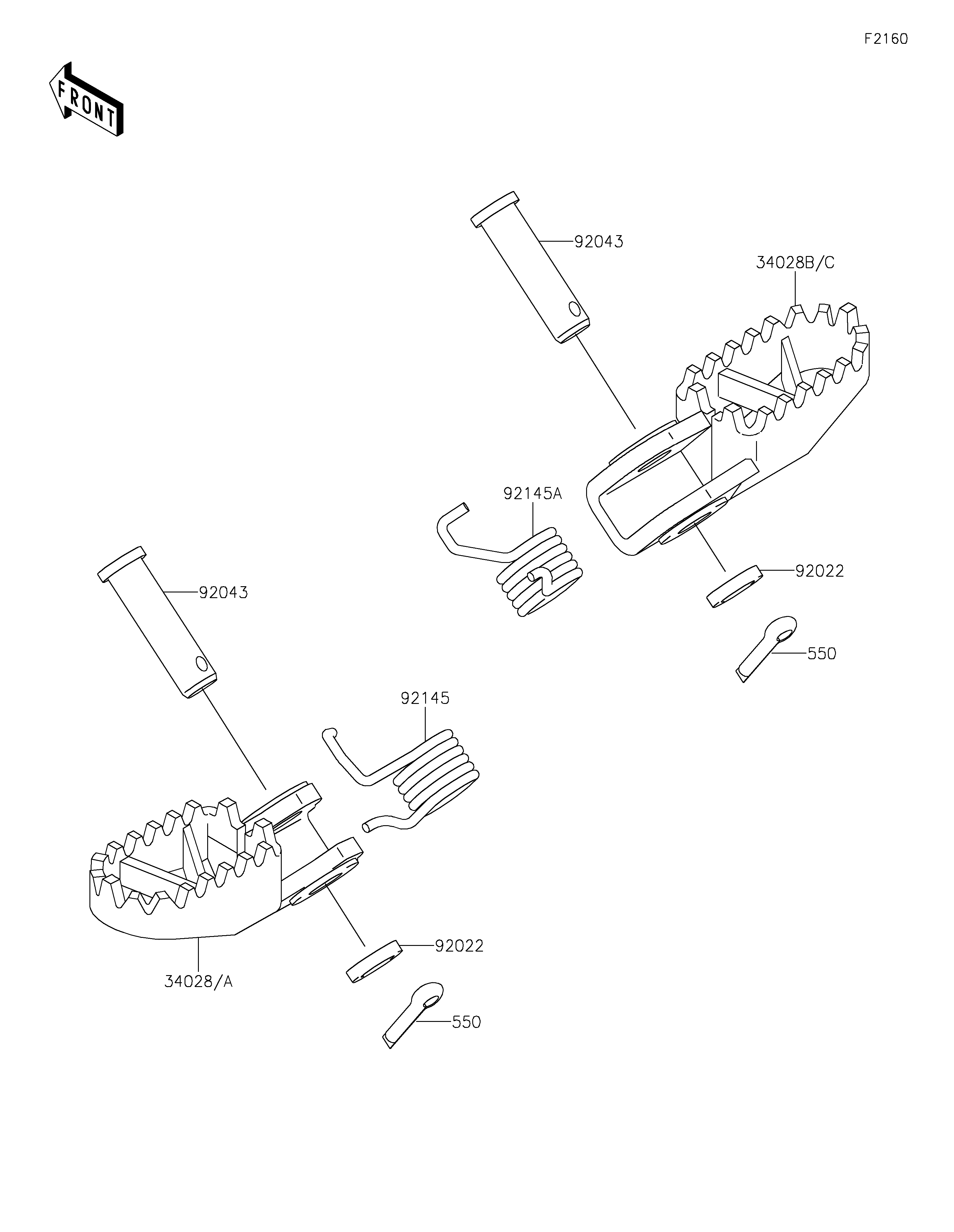 Footrests 爆炸图
