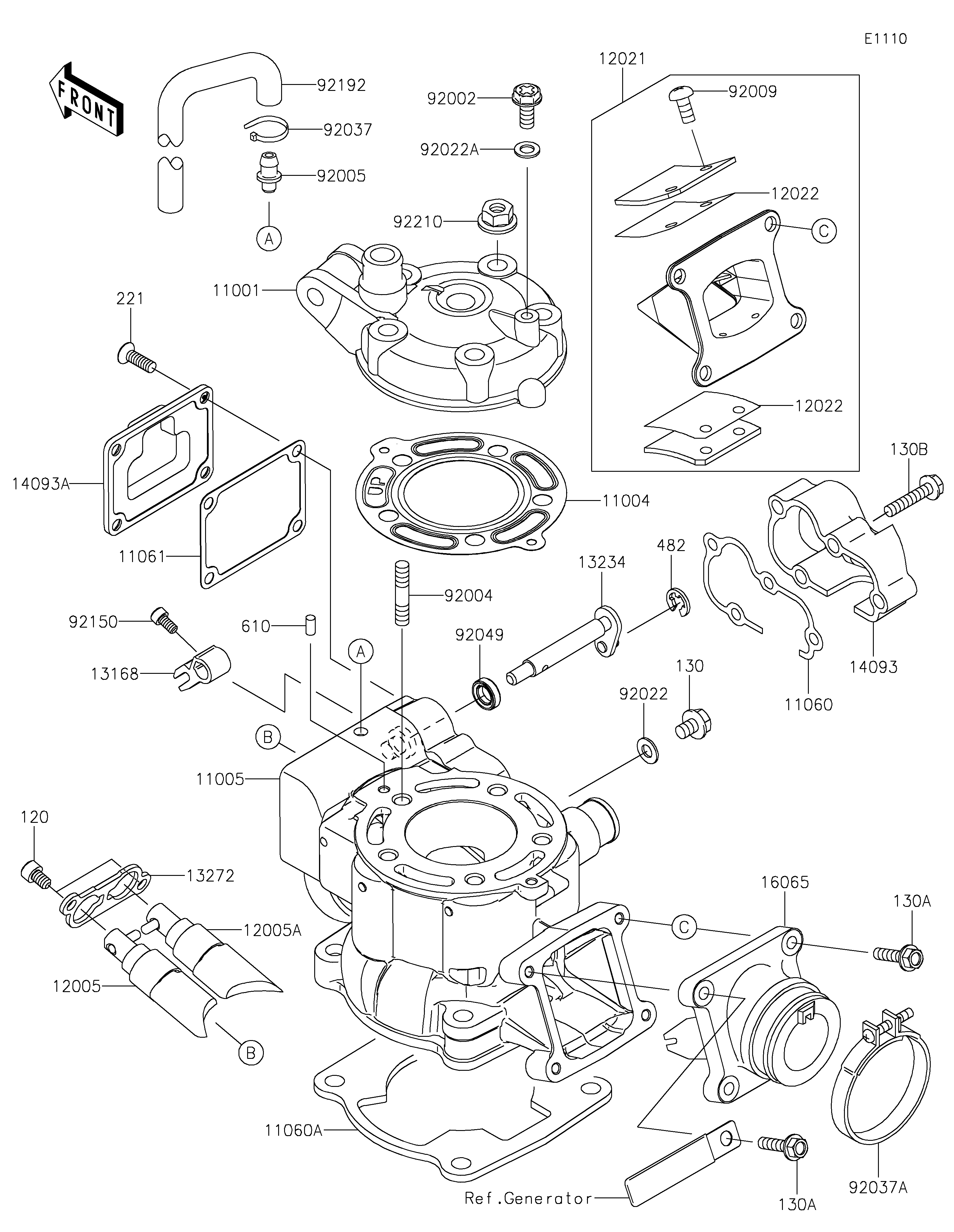 Cylinder Head/Cylinder Diagram terurai