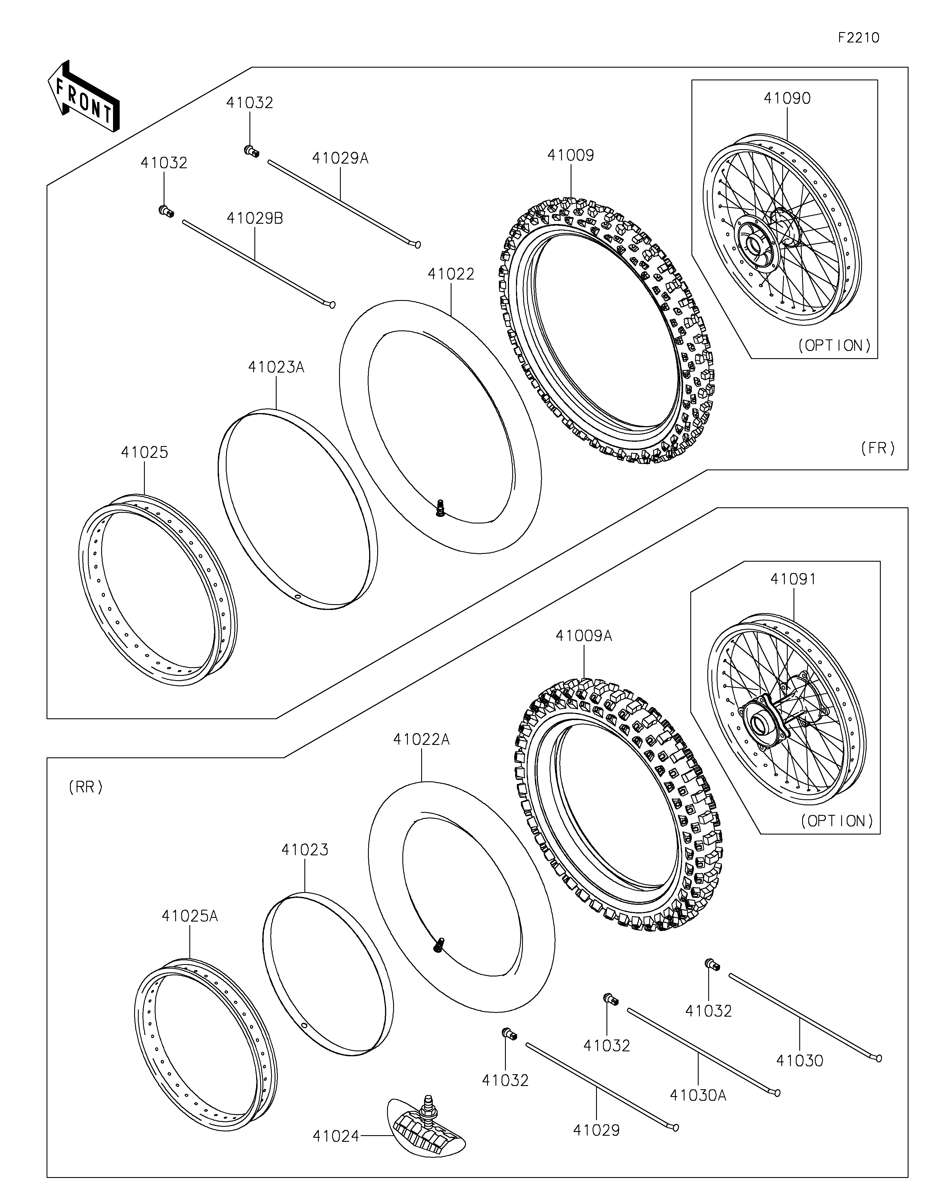 Wheels/Tires Sơ đồ tách chi tiết