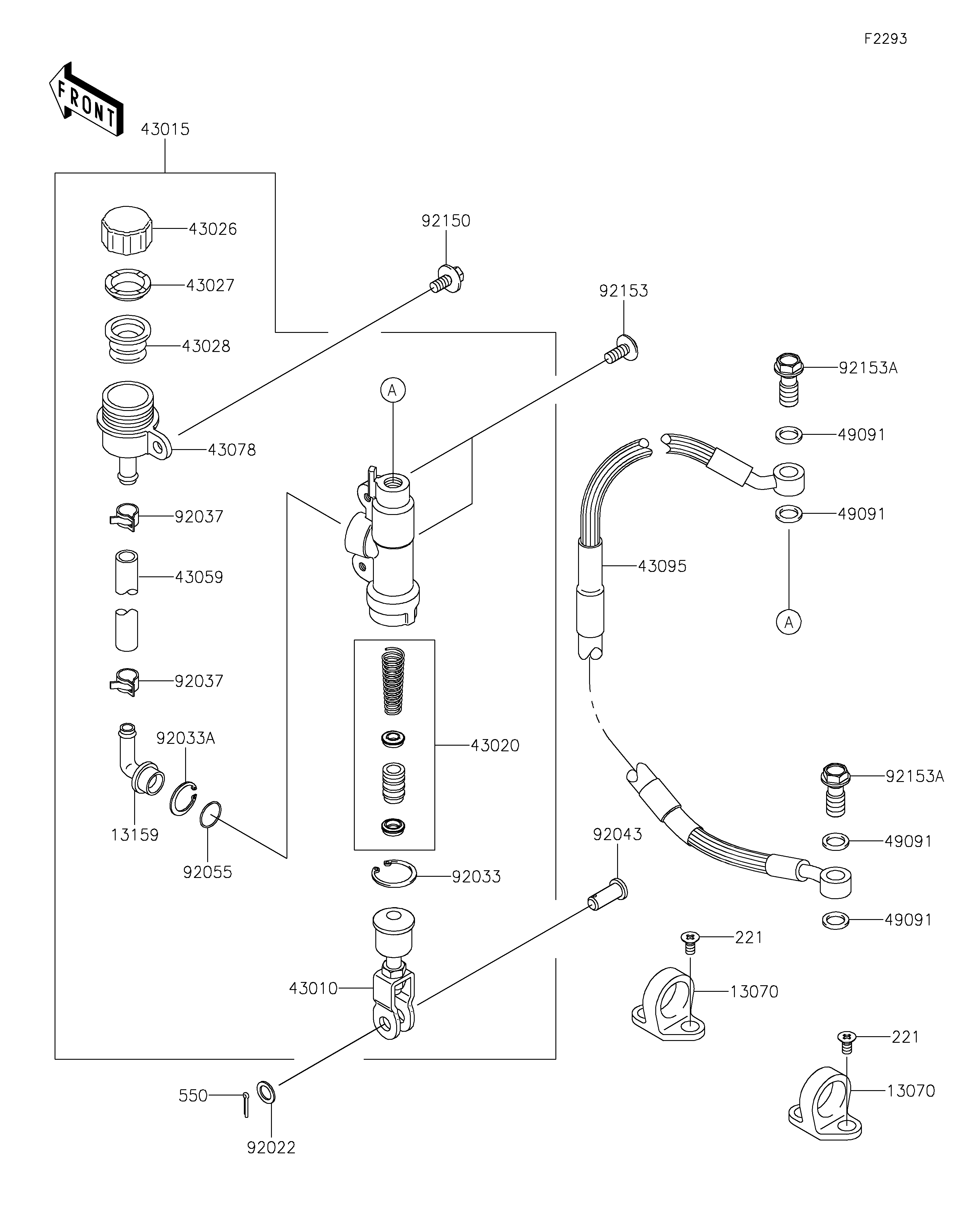 Rear Master Cylinder Despieces