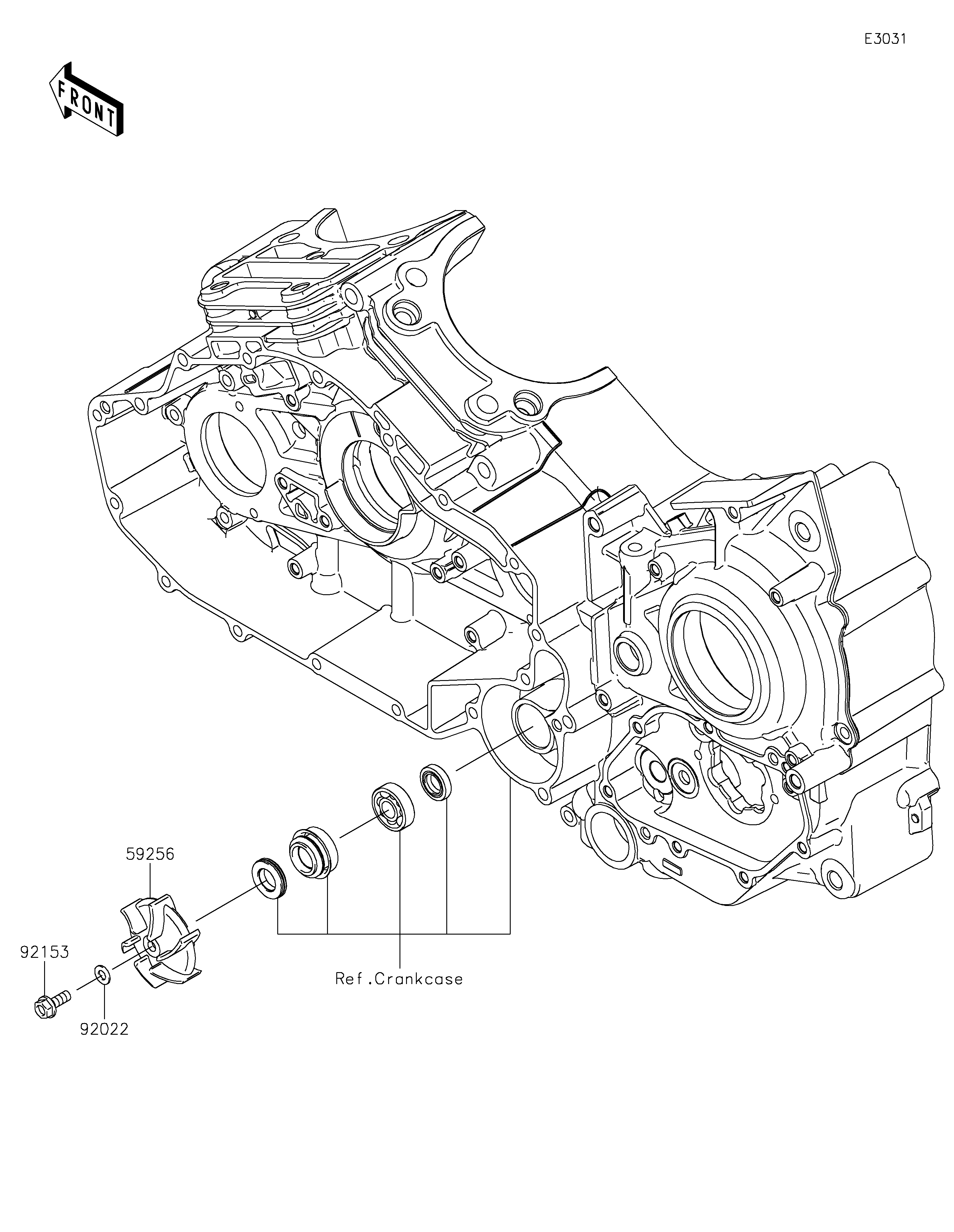 Water Pump ภาพแยกชิ้นส่วน