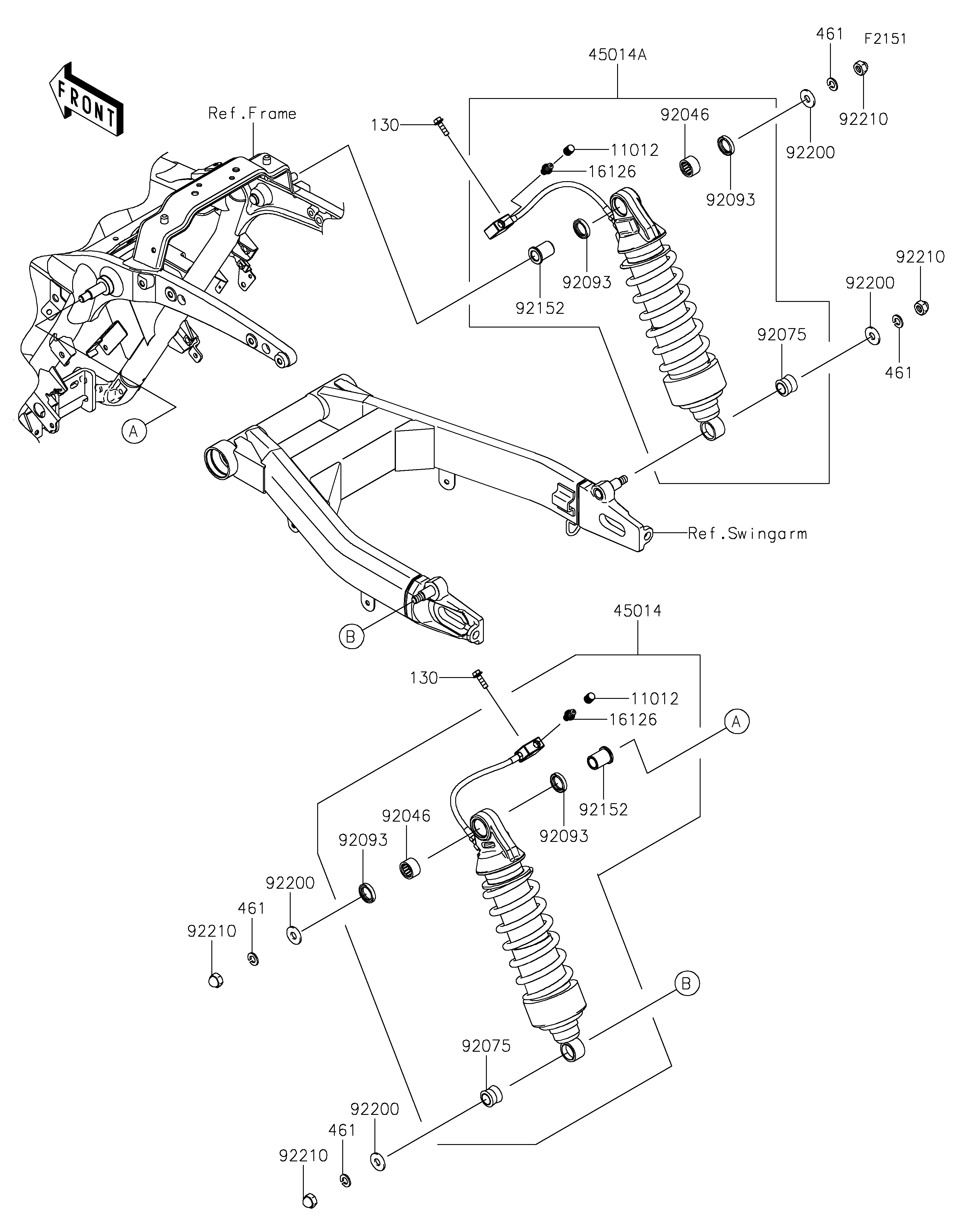 Suspension/Shock Absorber ภาพแยกชิ้นส่วน