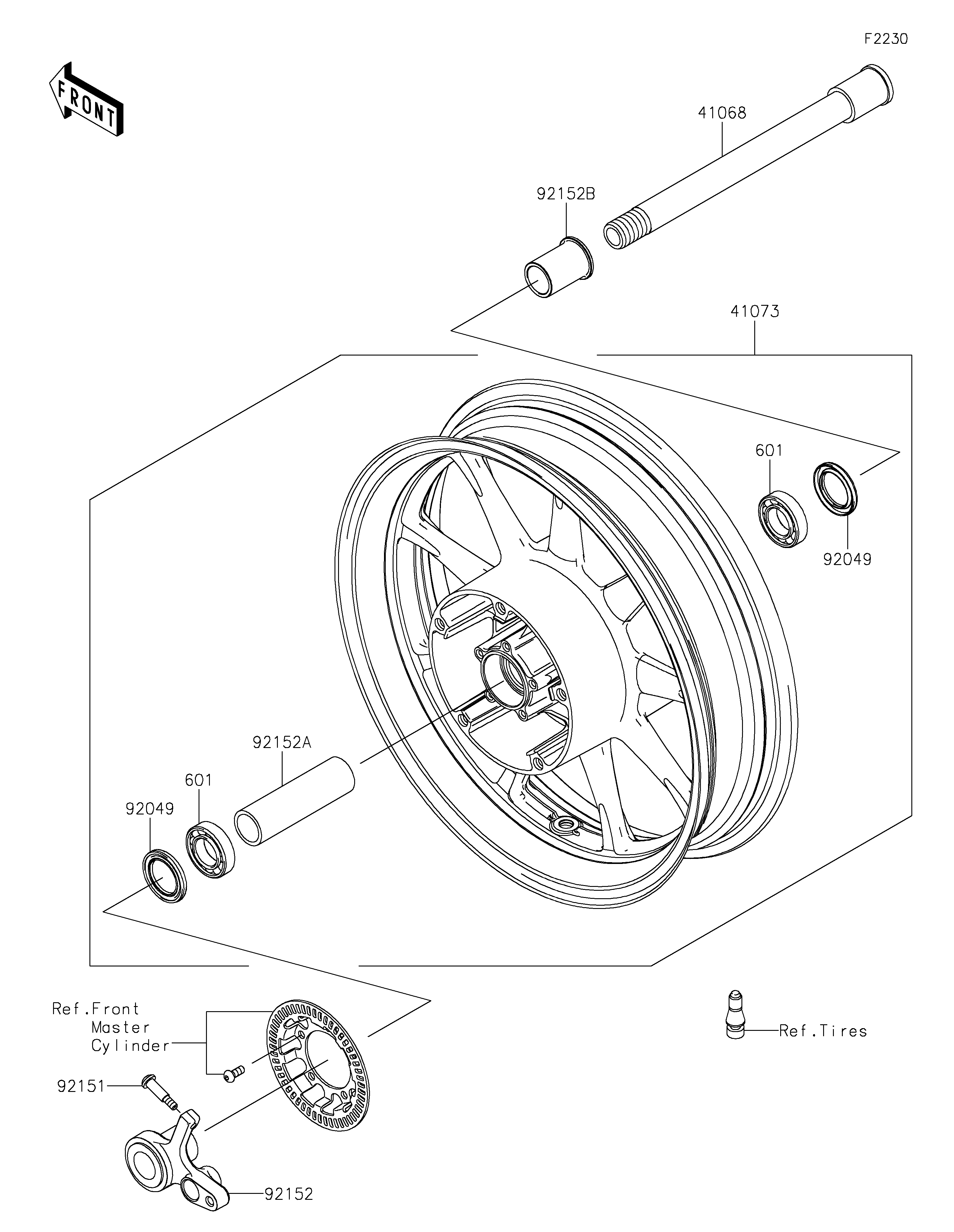 Front Wheel ภาพแยกชิ้นส่วน