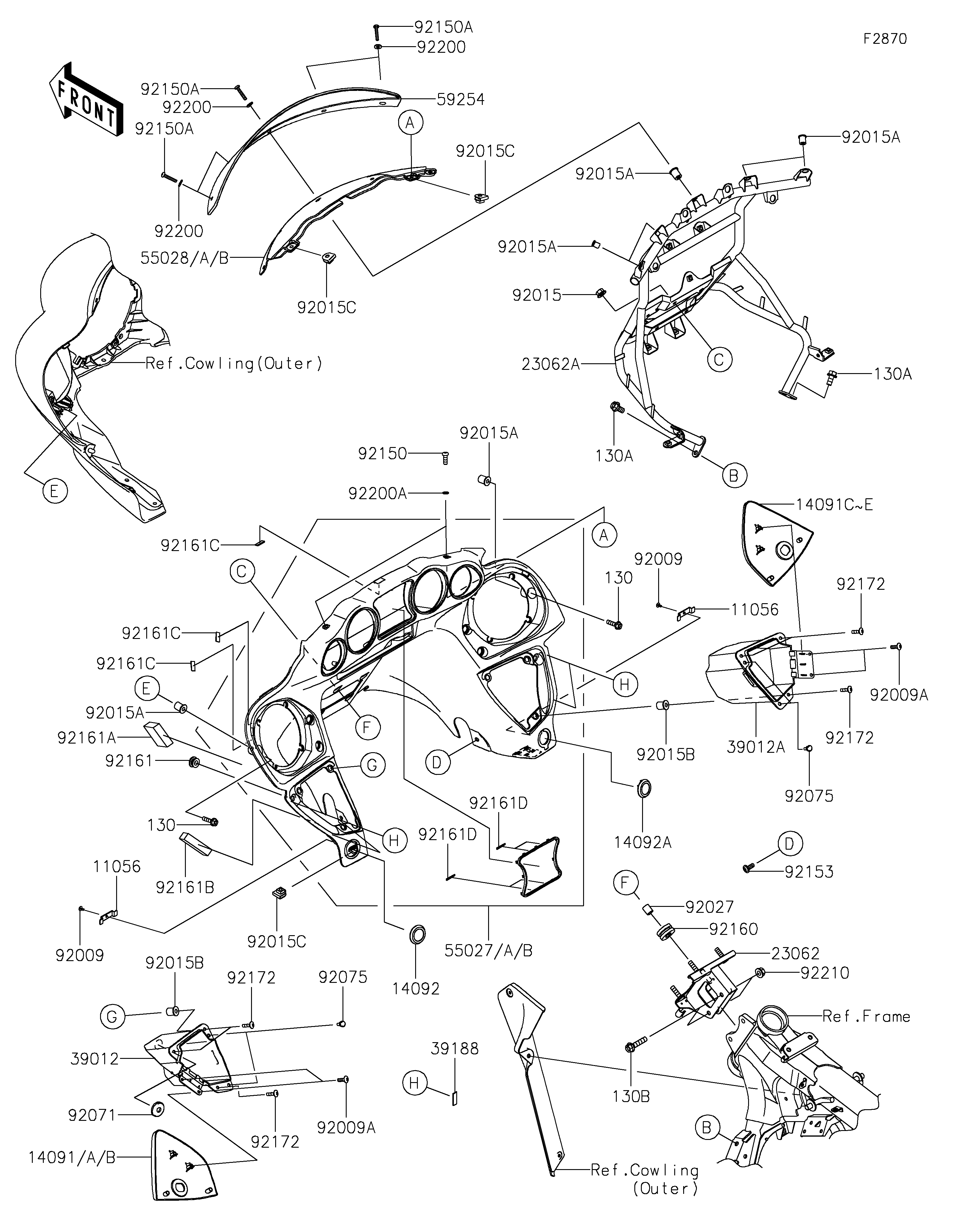 Cowling(Inner) ภาพแยกชิ้นส่วน