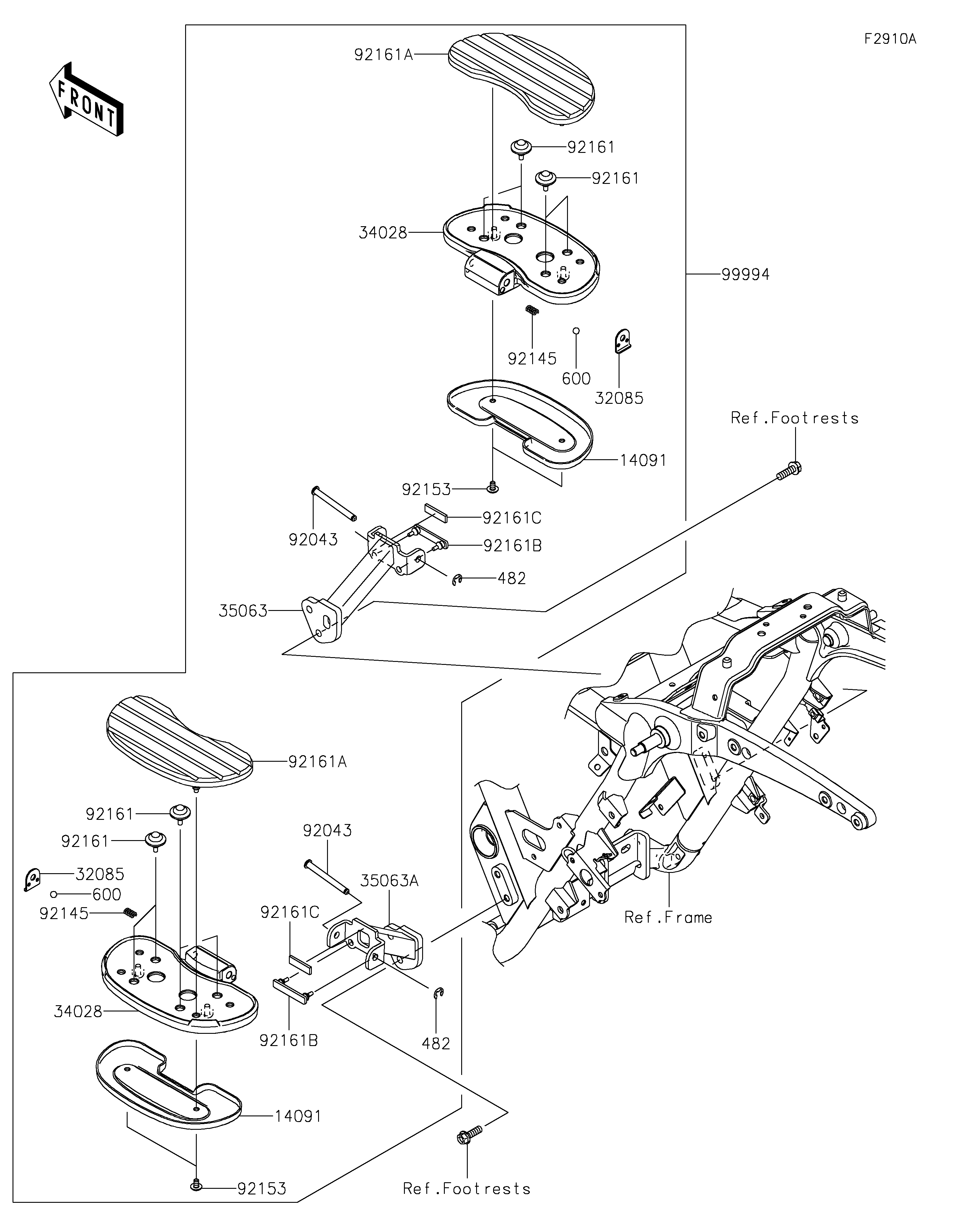 Accessory(Pass.Floorboard) Exploded diagrams