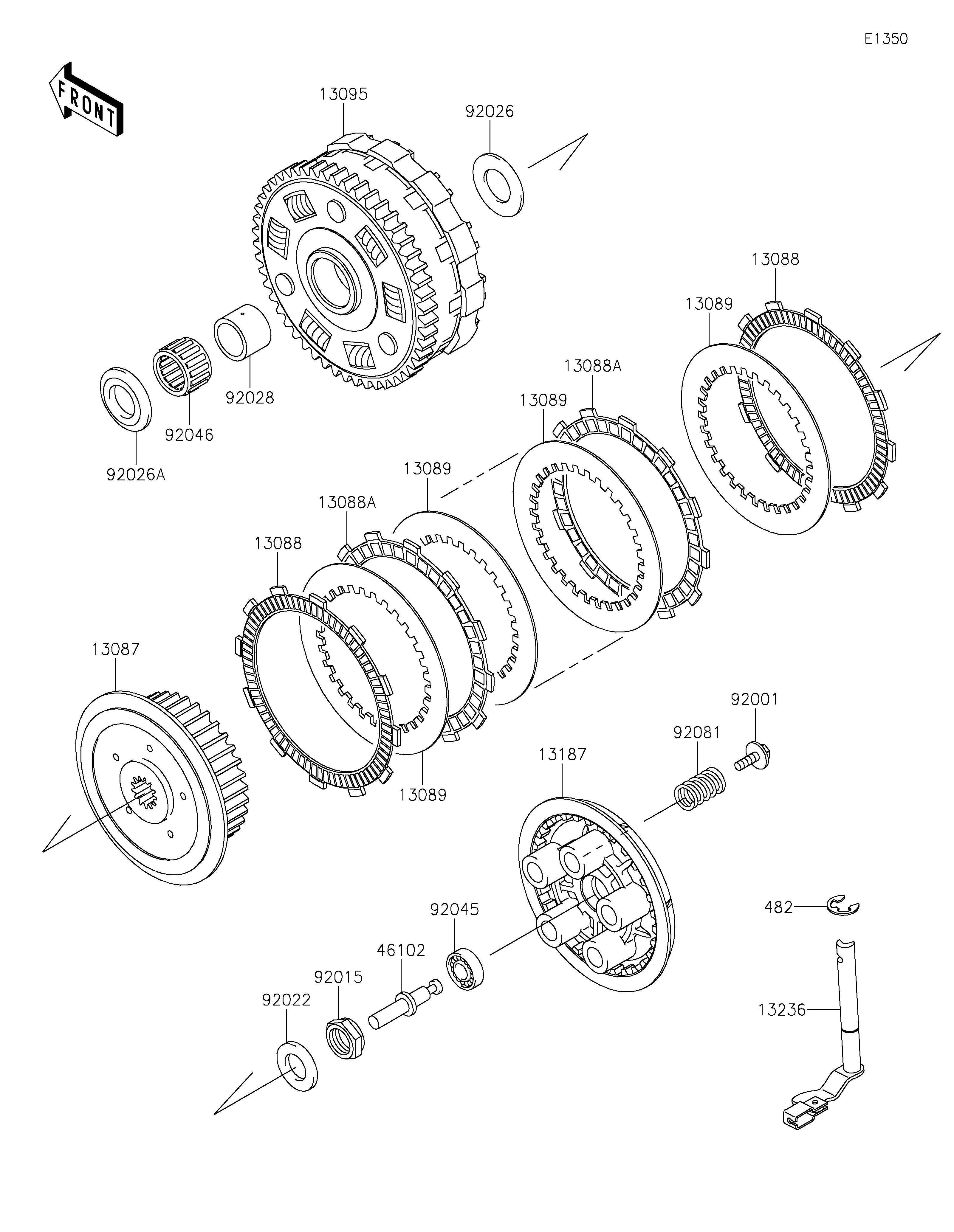 Clutch ภาพแยกชิ้นส่วน
