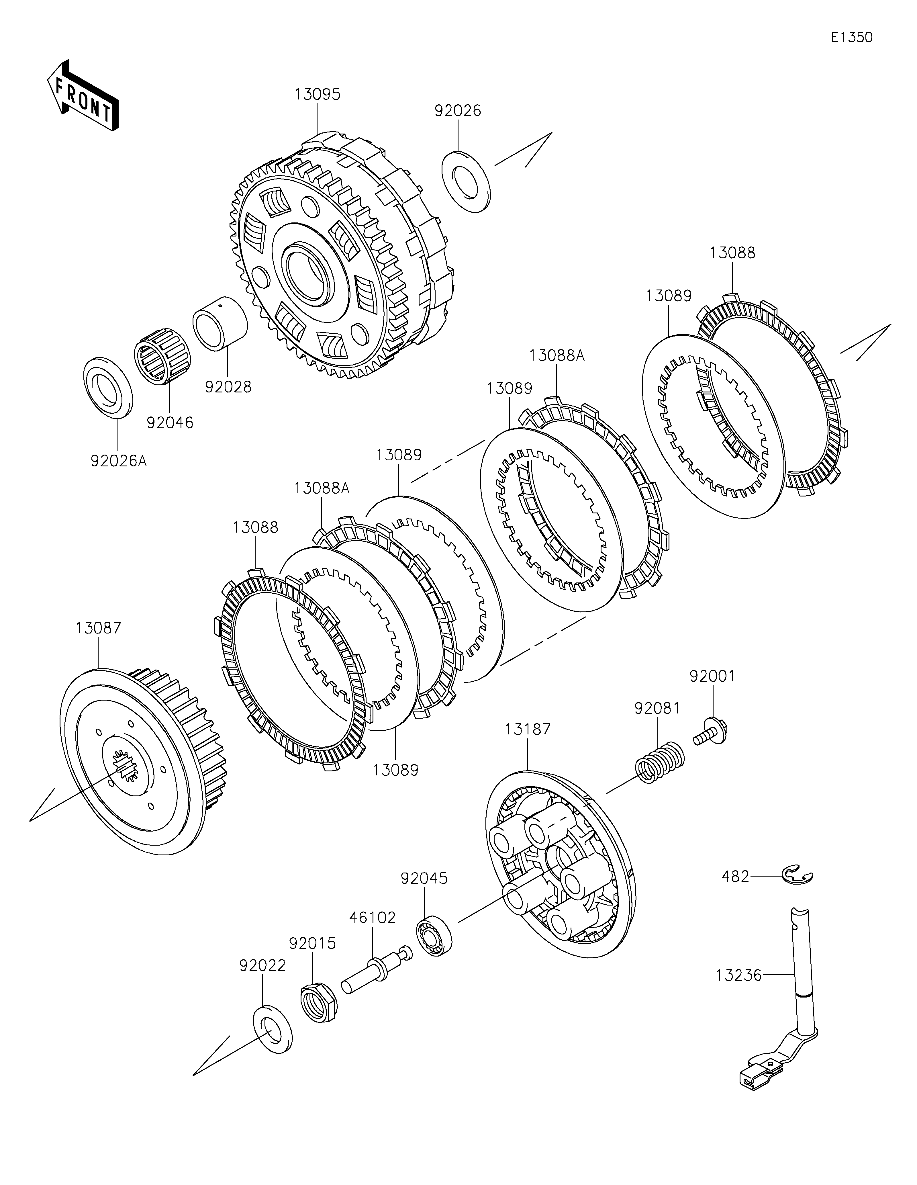 Clutch ภาพแยกชิ้นส่วน