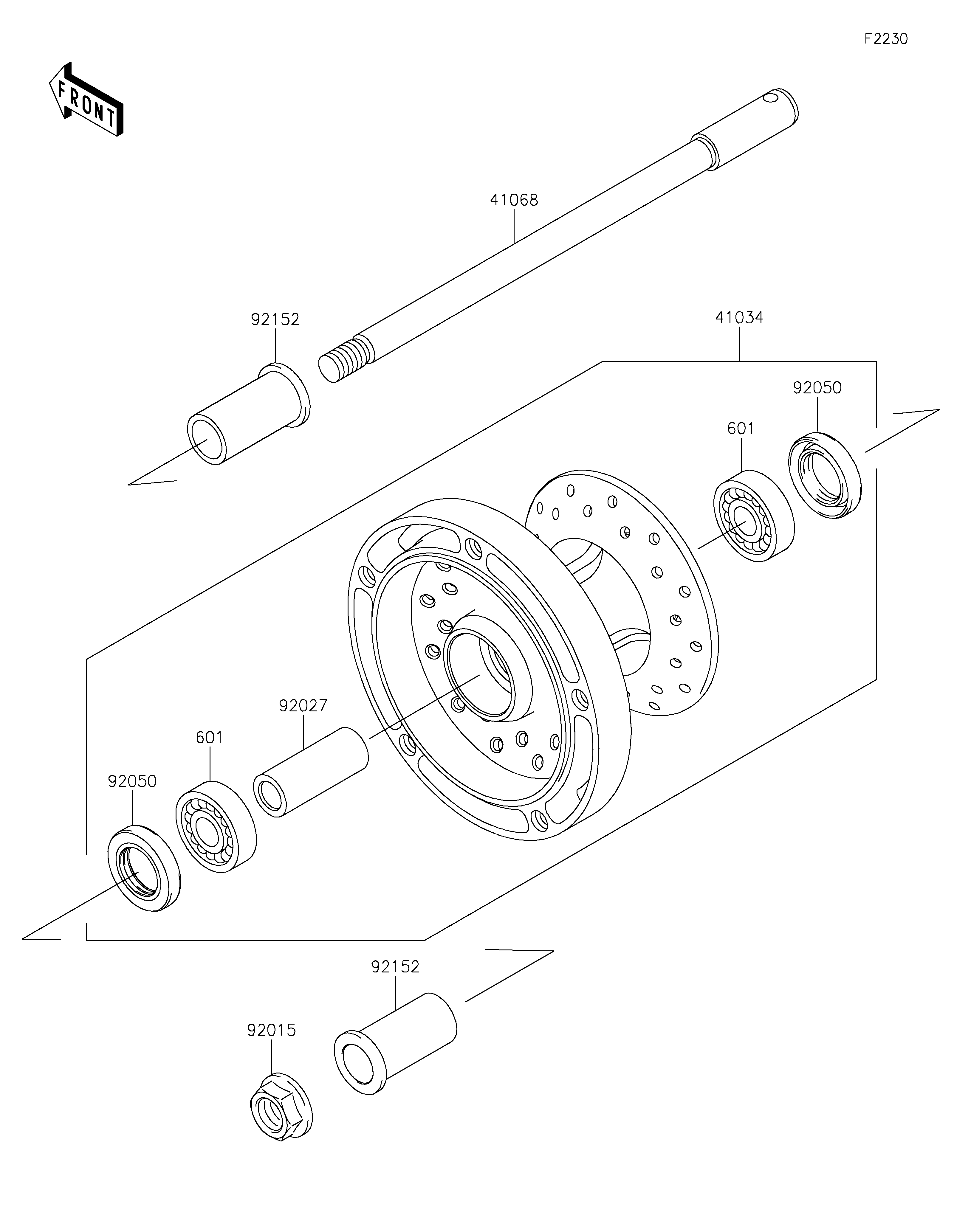 Front Wheel ภาพแยกชิ้นส่วน