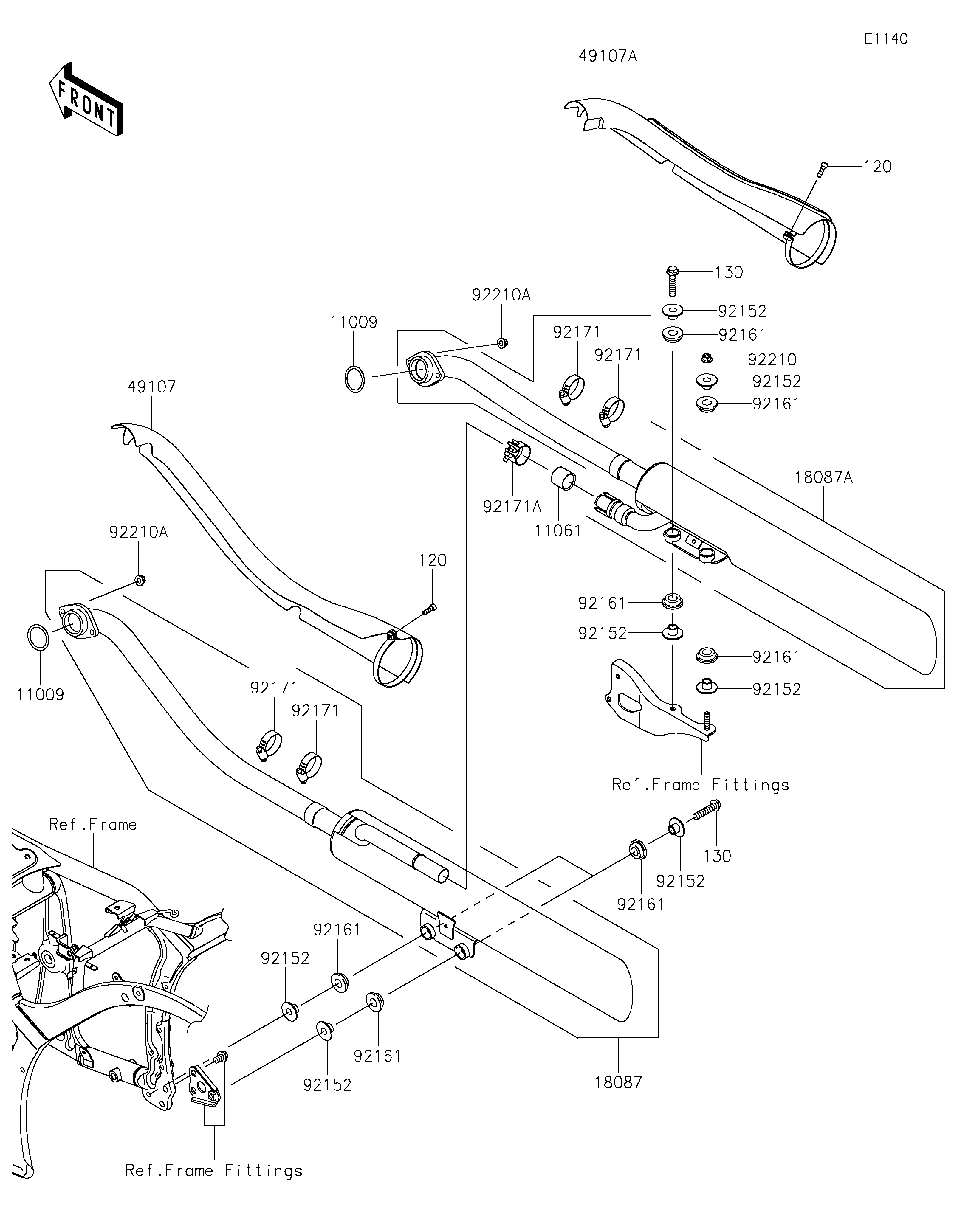 Muffler(s) Sơ đồ tách chi tiết