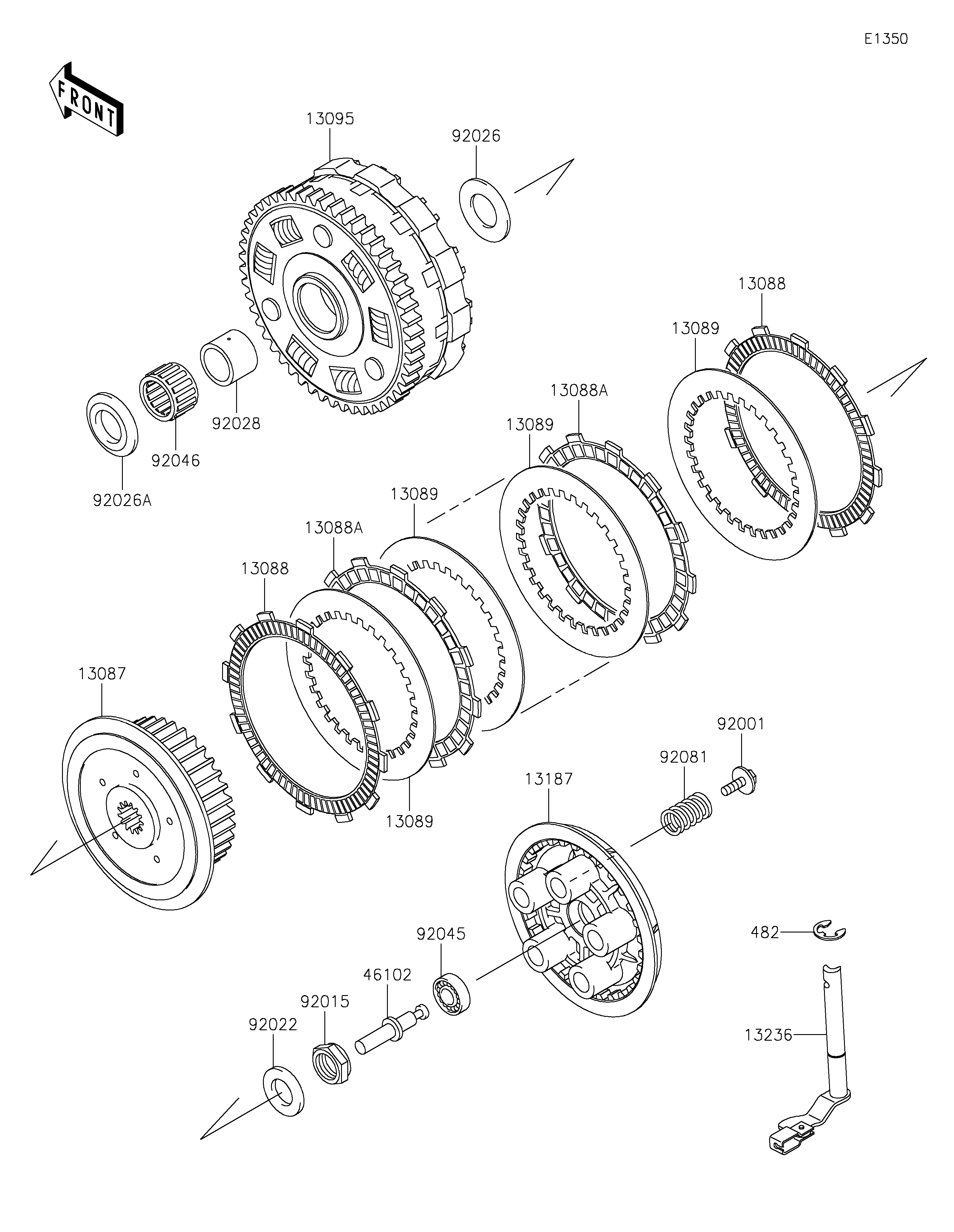 Clutch ภาพแยกชิ้นส่วน