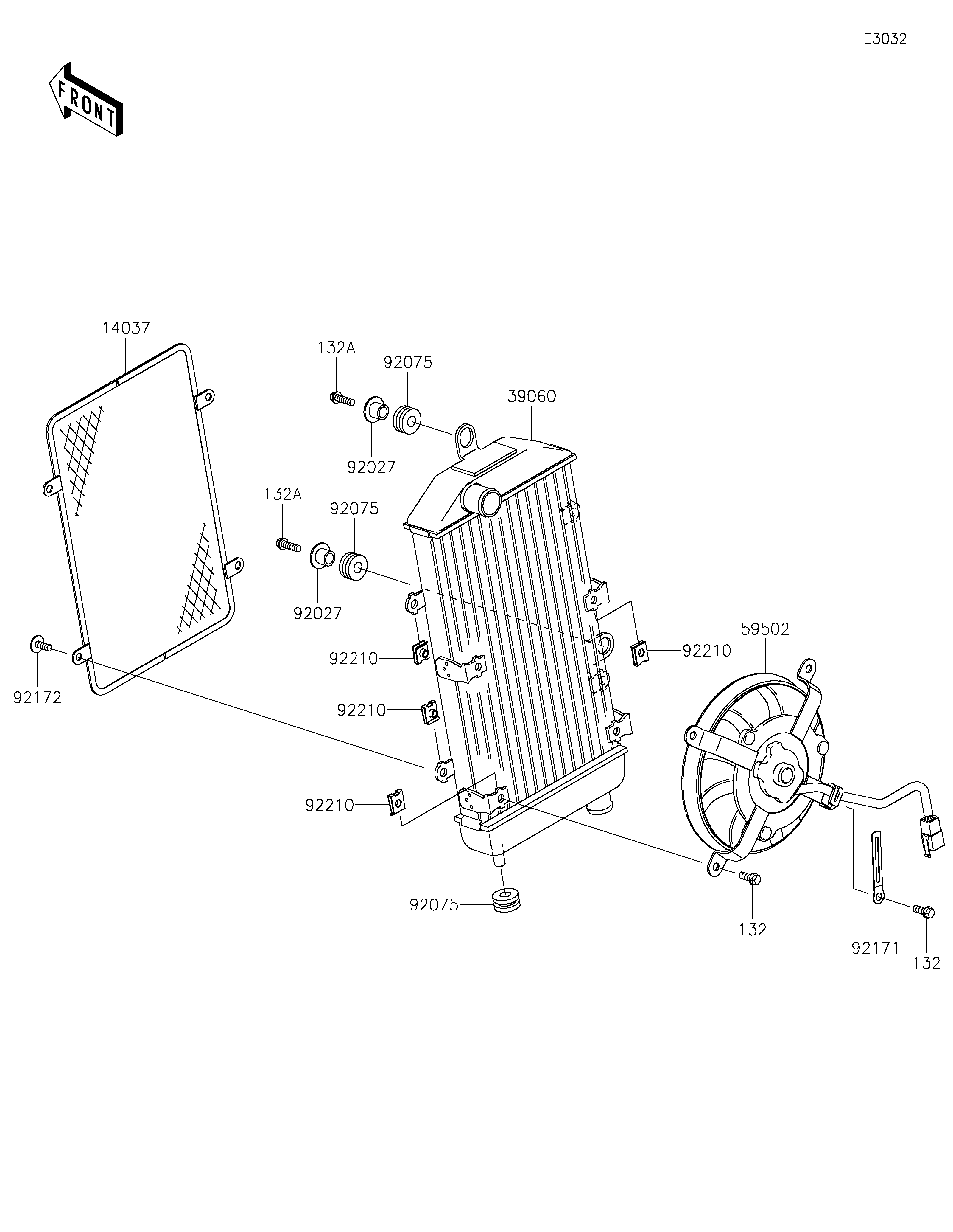 Radiator ภาพแยกชิ้นส่วน