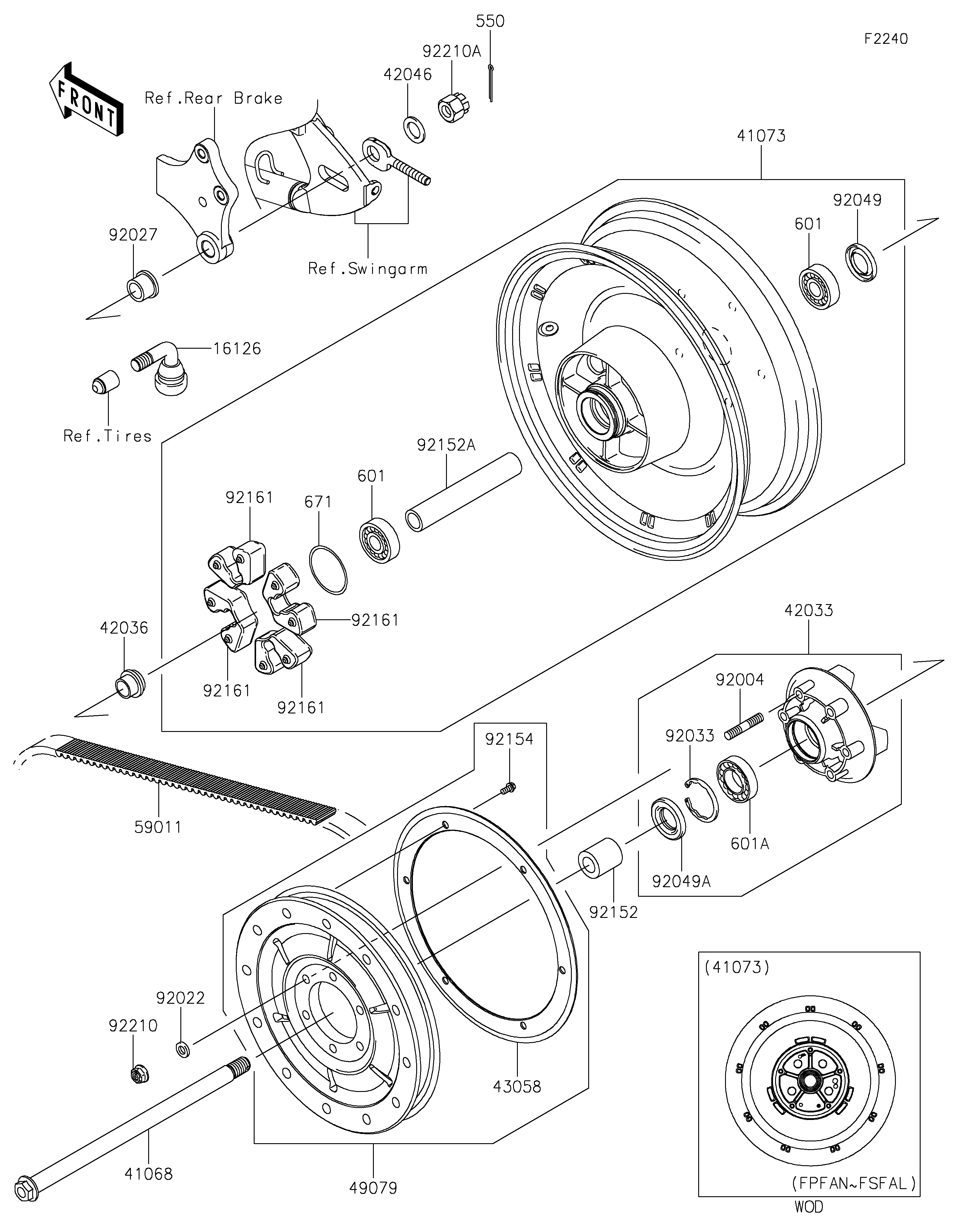 Rear Wheel/Chain ภาพแยกชิ้นส่วน