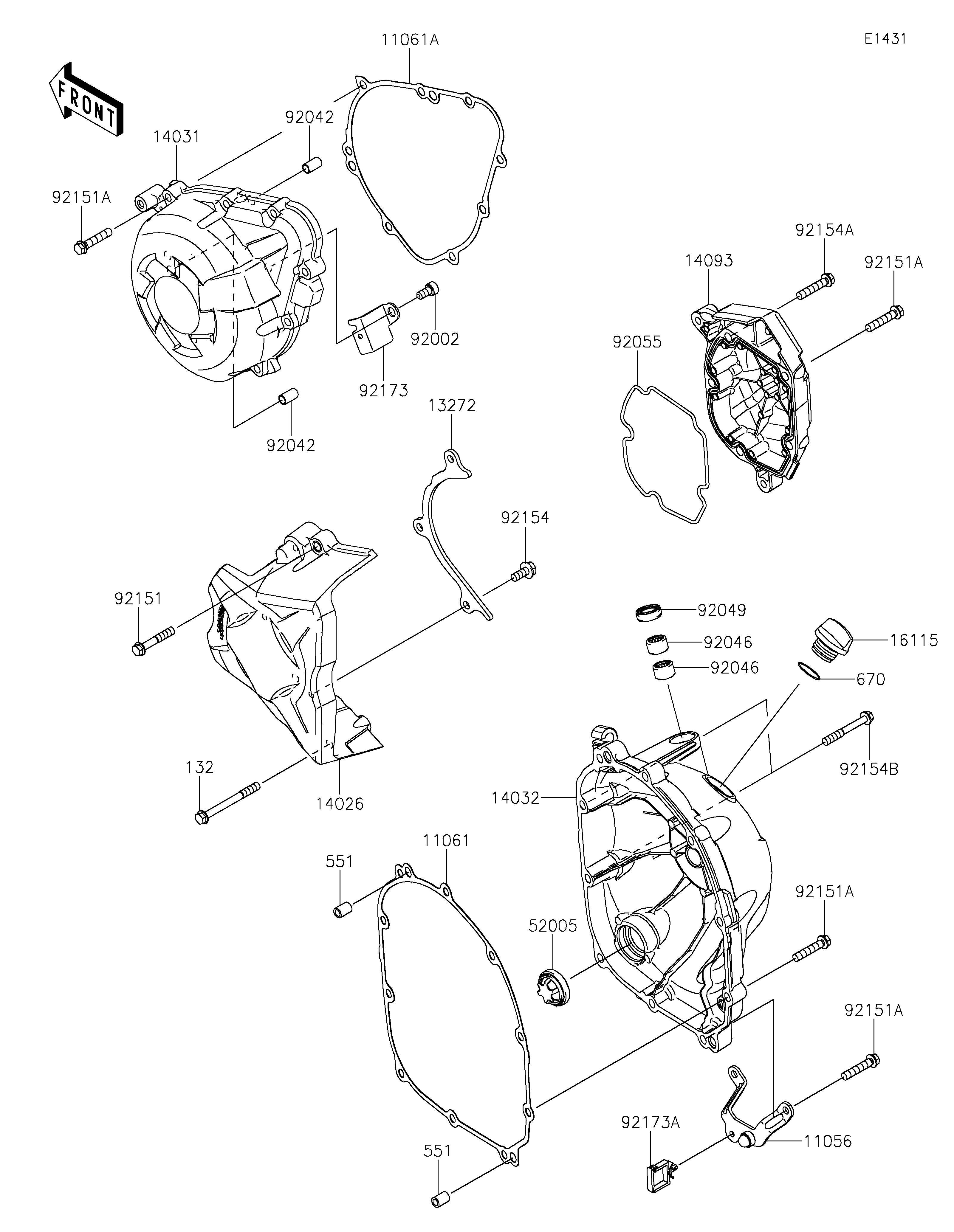 Engine Cover(s) ภาพแยกชิ้นส่วน