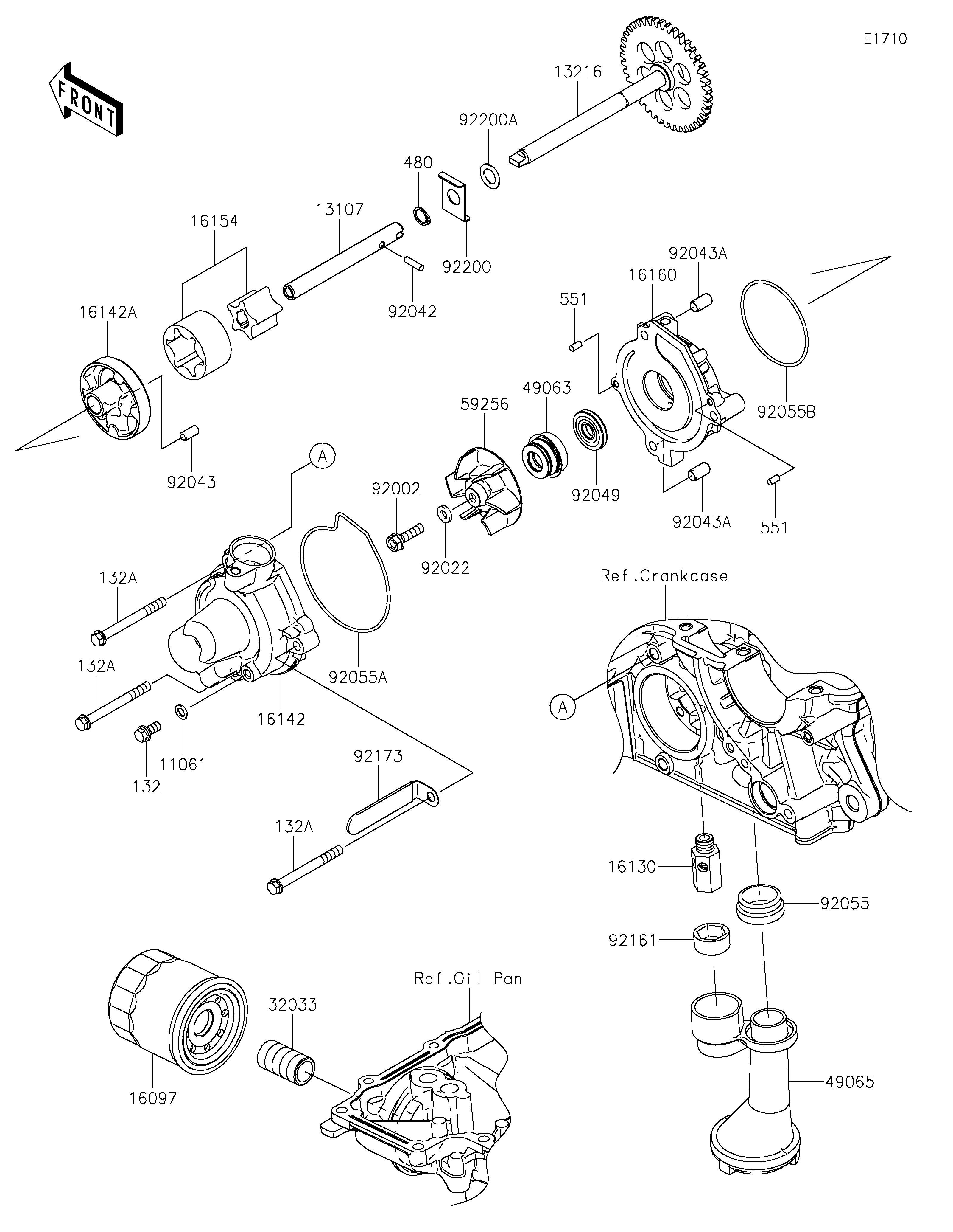 Oil Pump/Oil Filter ภาพแยกชิ้นส่วน