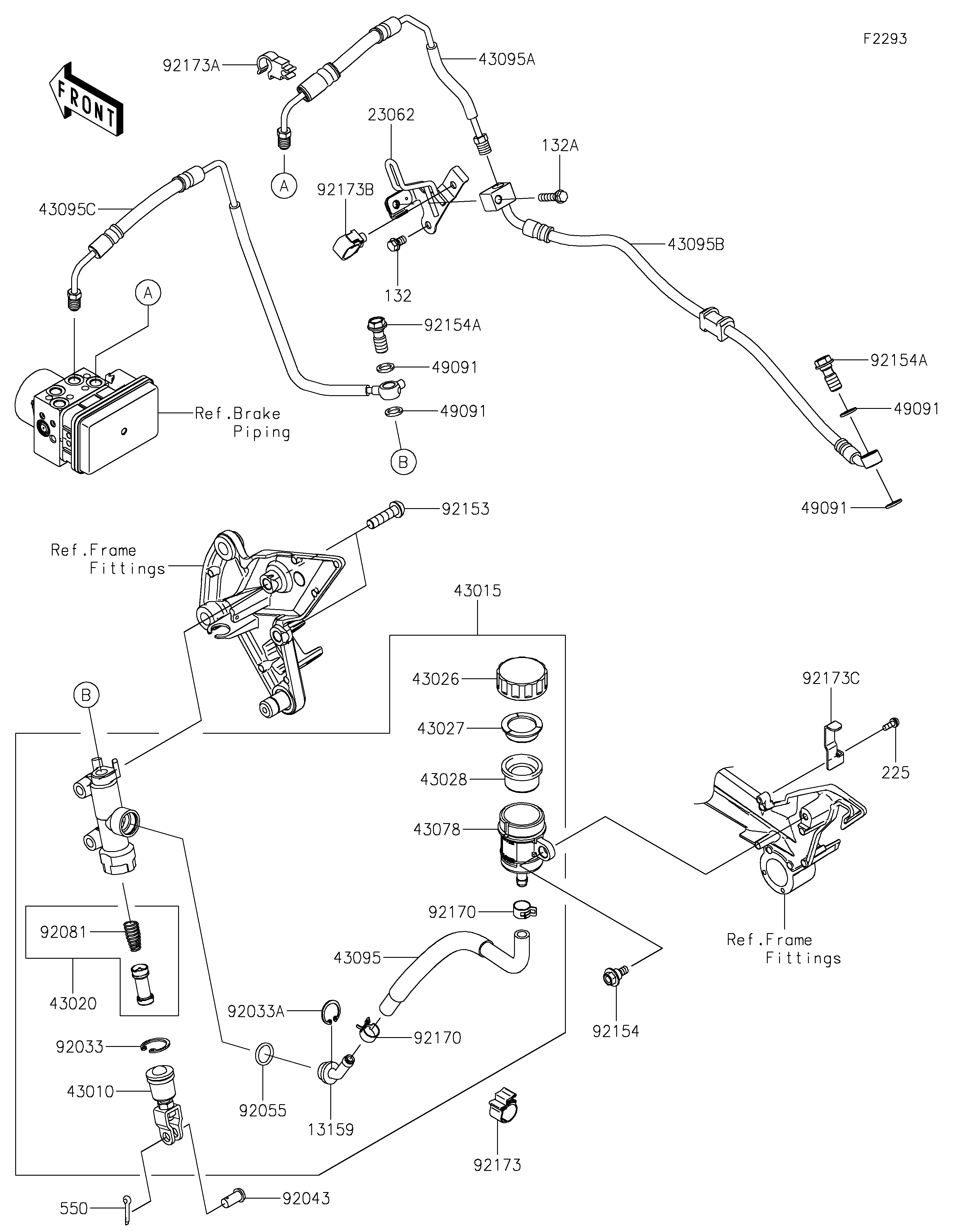 Rear Master Cylinder Exploded diagrams