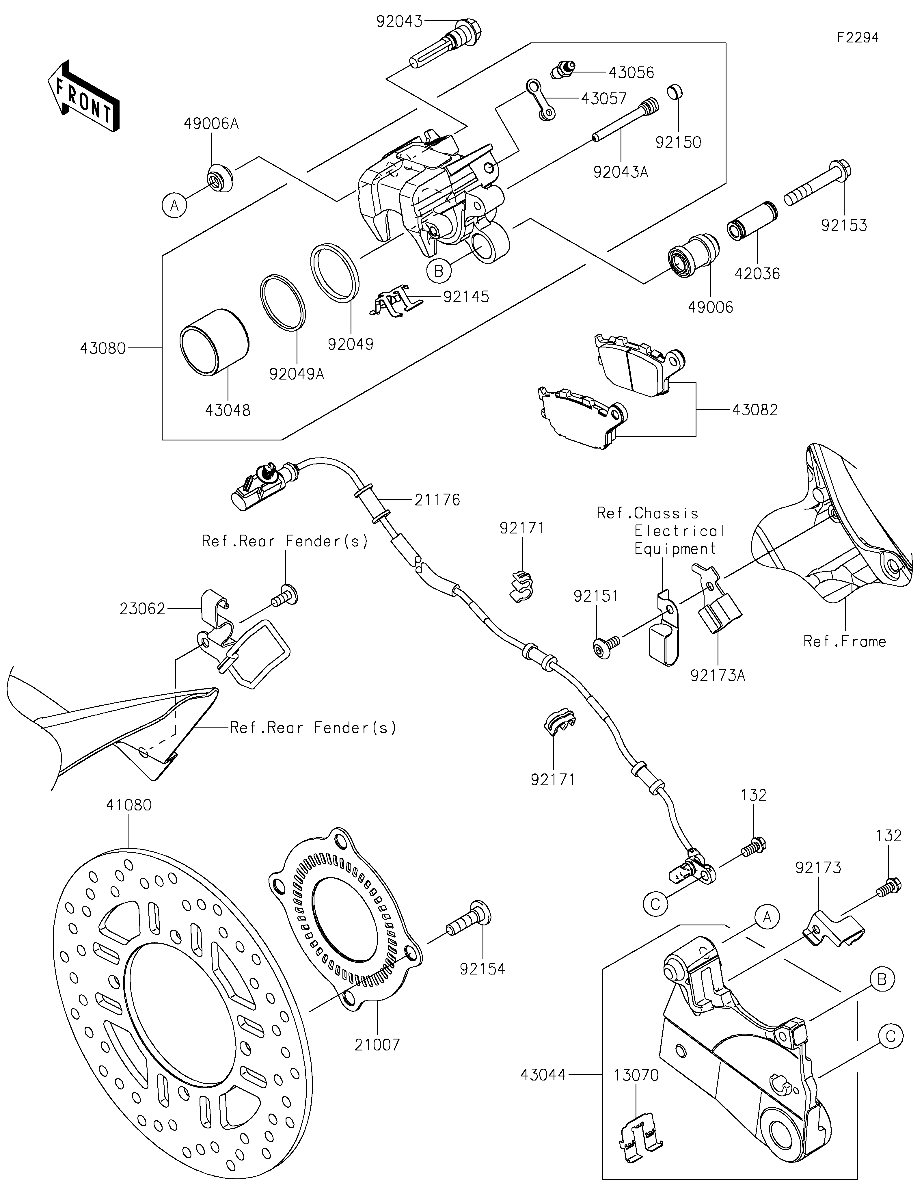 Rear Brake Despieces