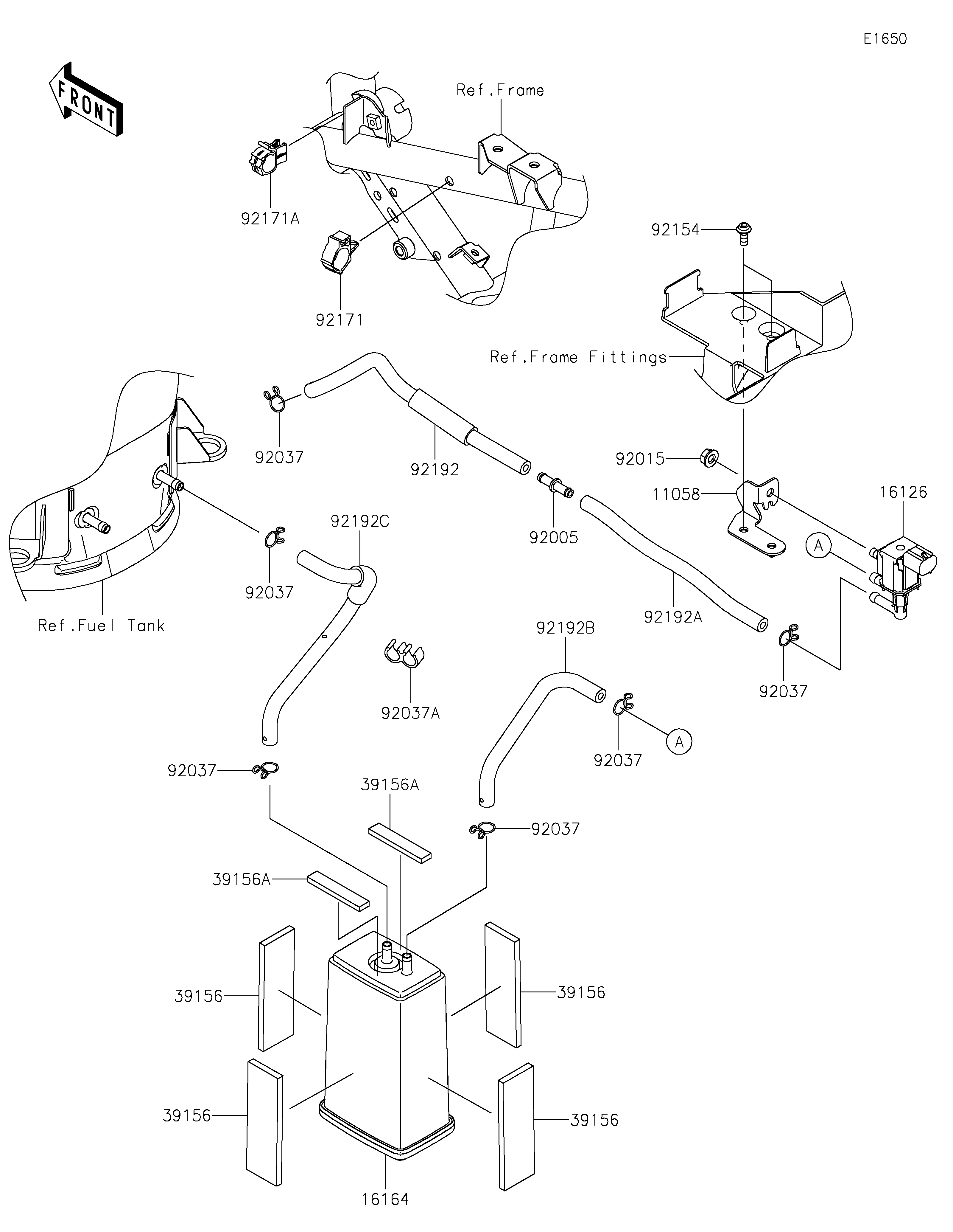 Fuel Evaporative System(CA) Vistas explodidas