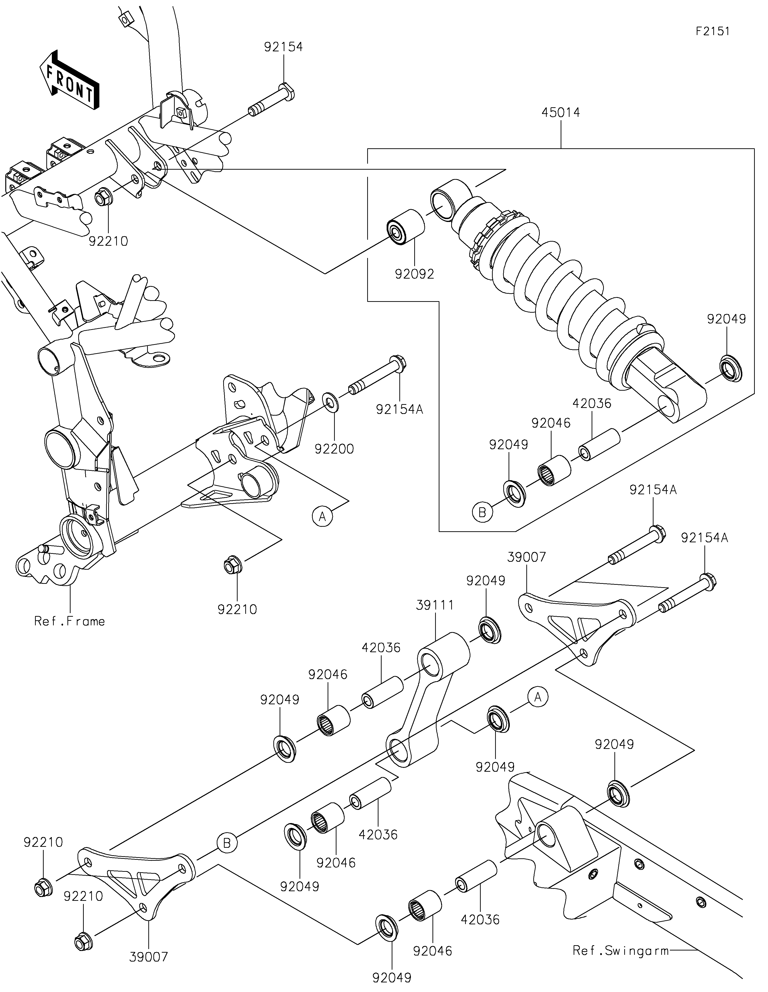 Suspension/Shock Absorber Vistas explodidas