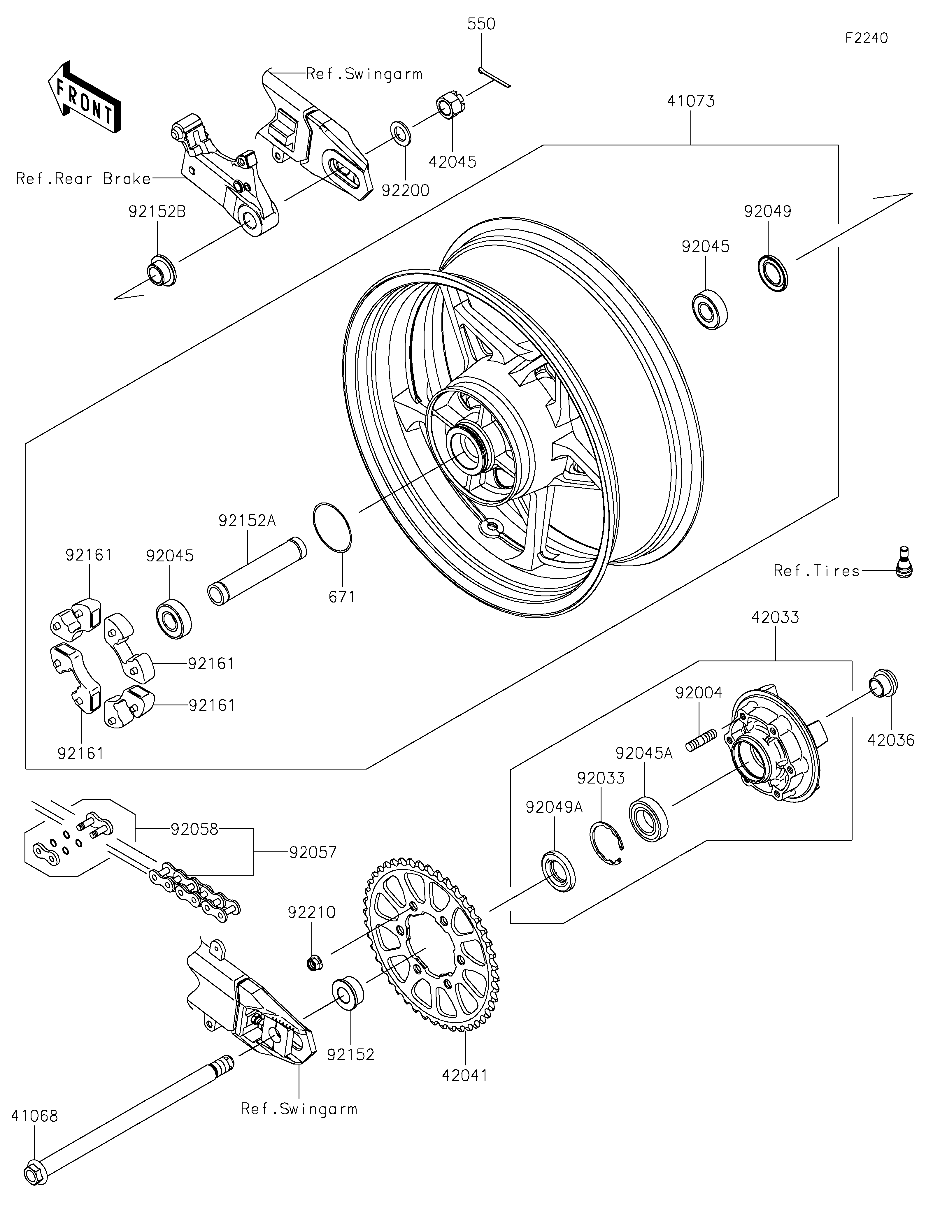 Rear Wheel/Chain Despieces