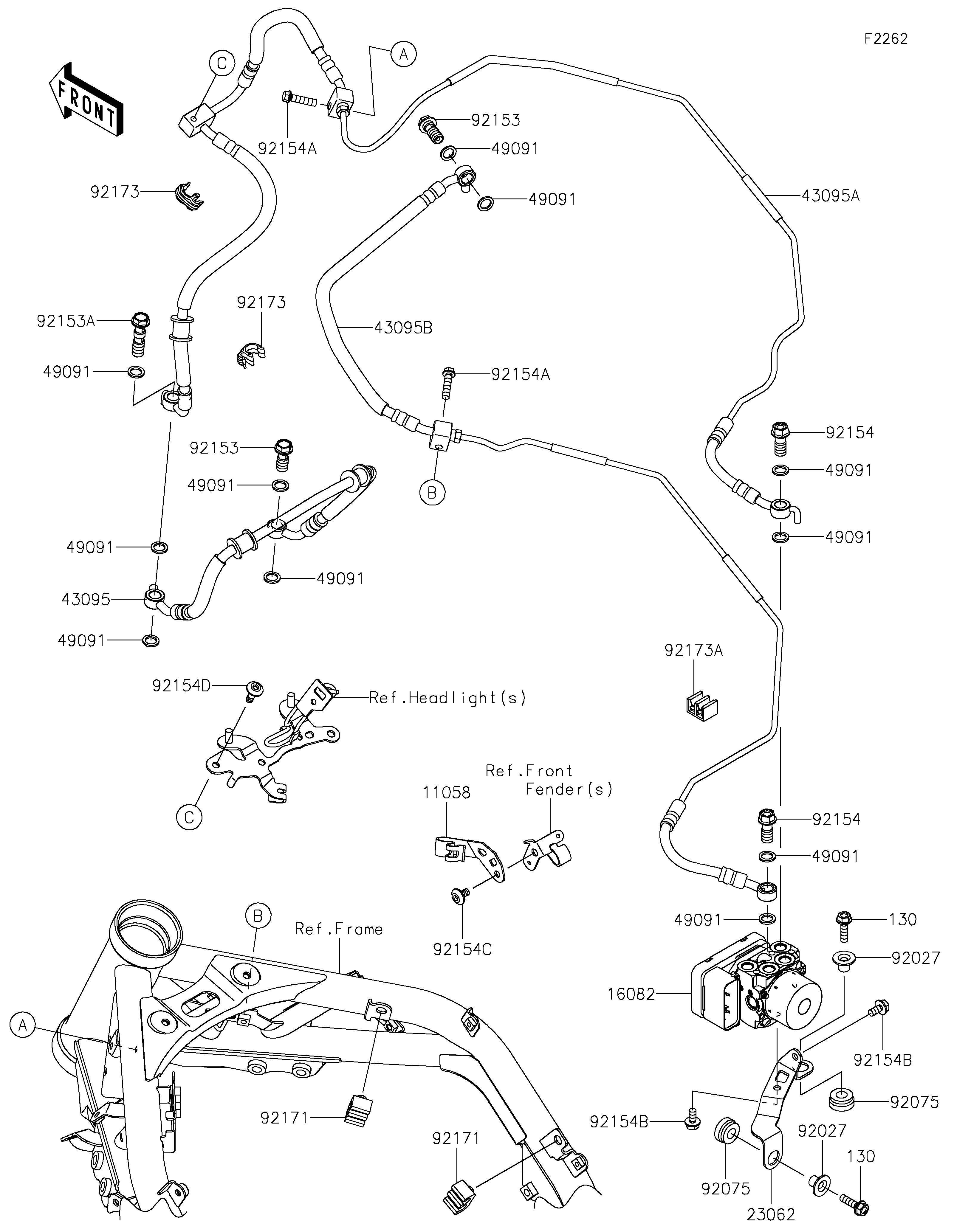 Brake Piping ภาพแยกชิ้นส่วน
