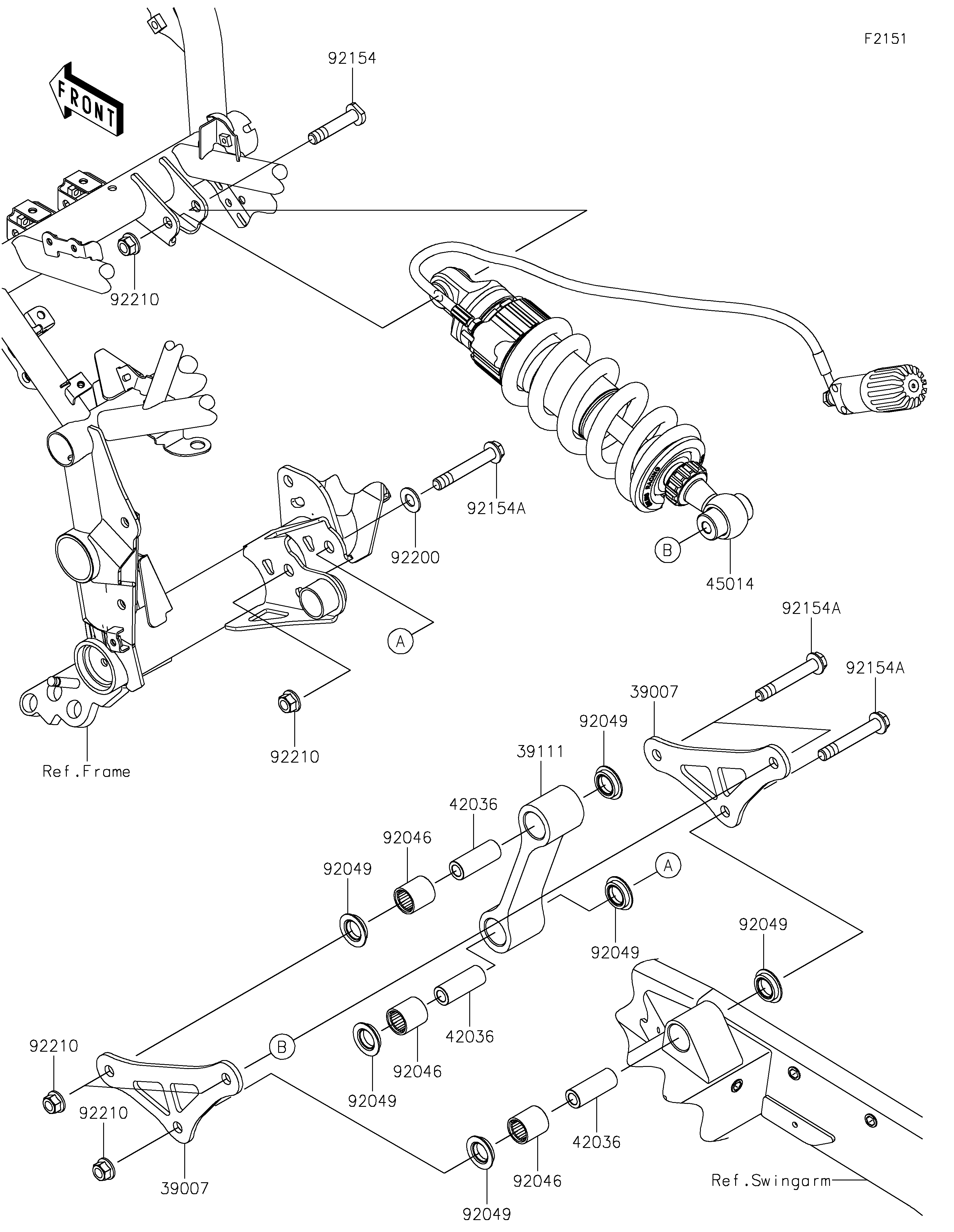 Suspension/Shock Absorber Vistas explodidas