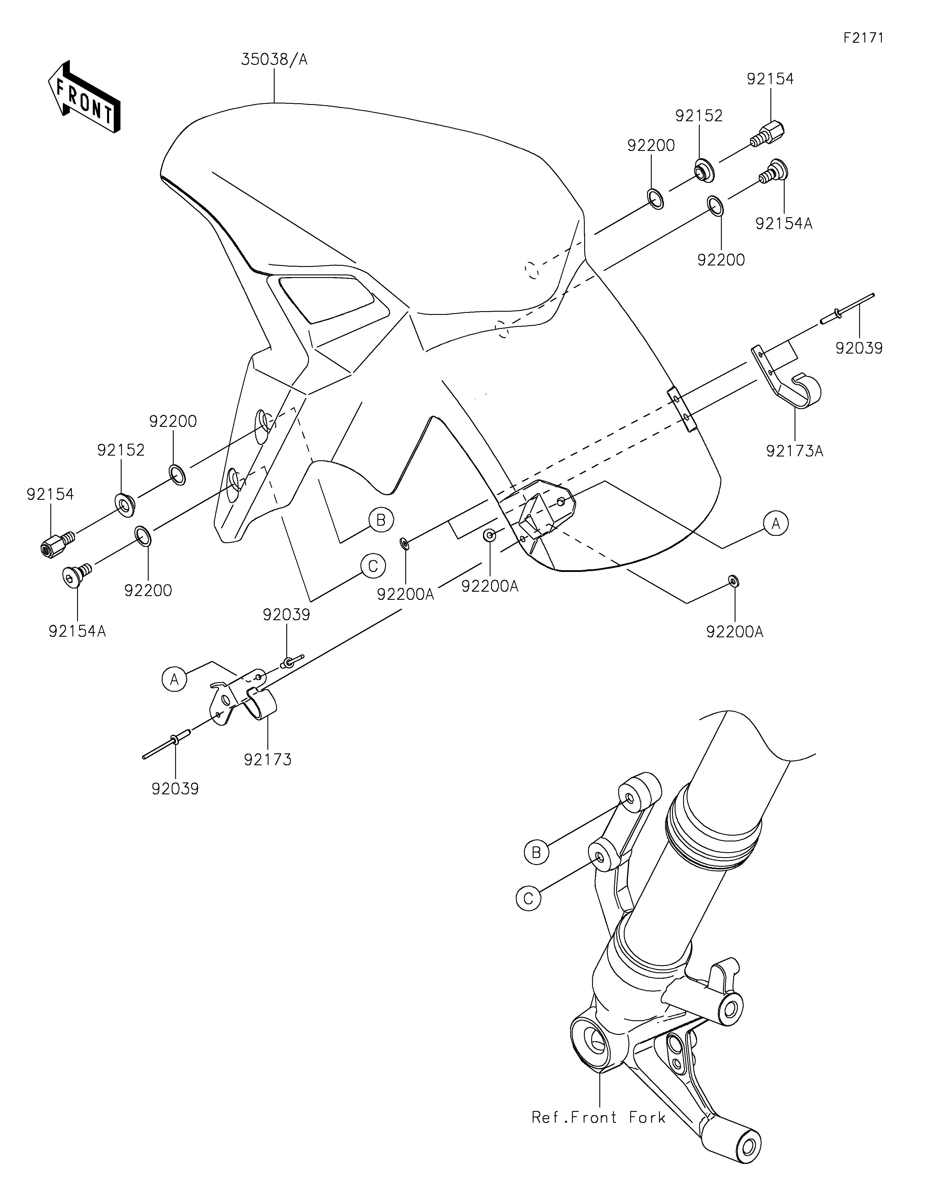 Front Fender(s) 爆炸图