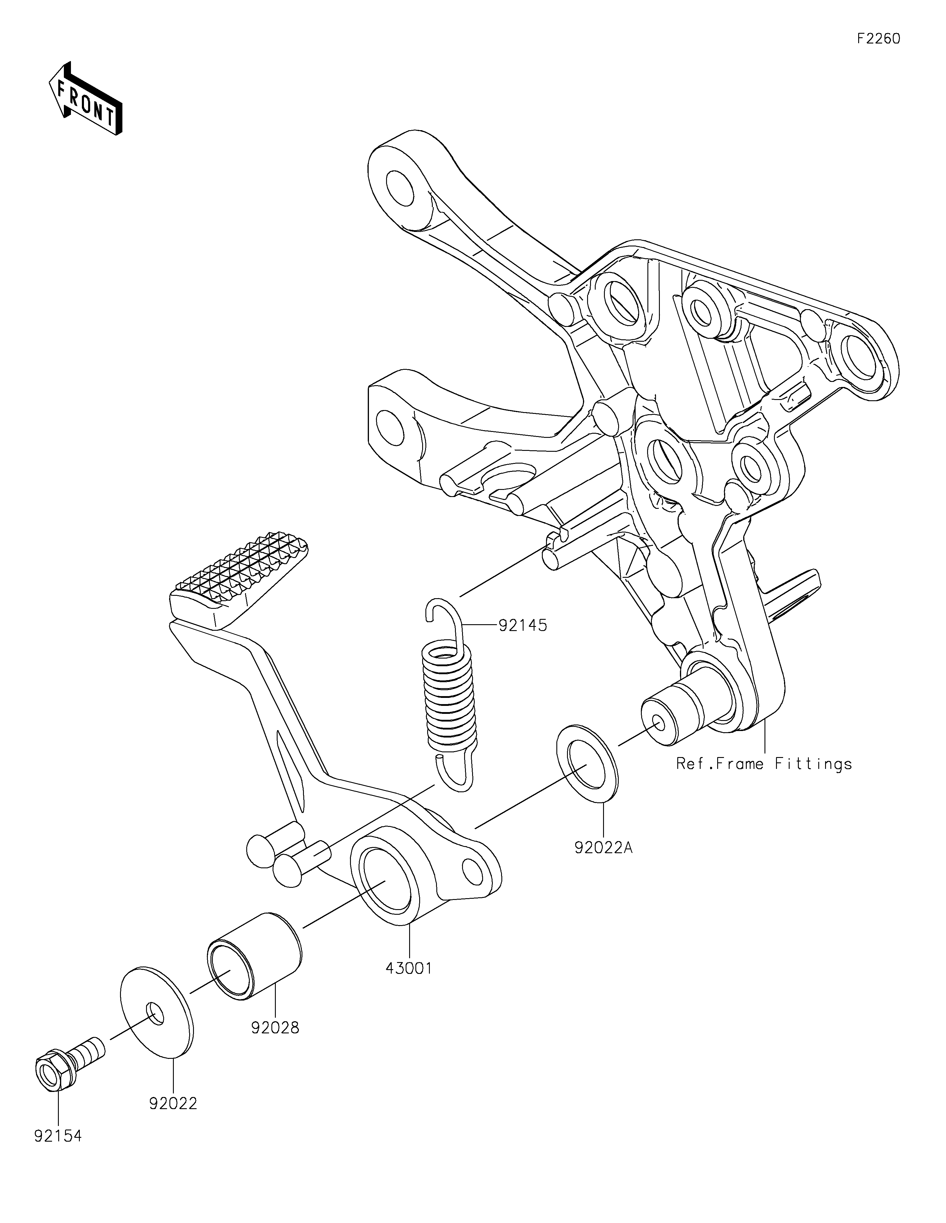 Brake Pedal/Torque Link Despieces