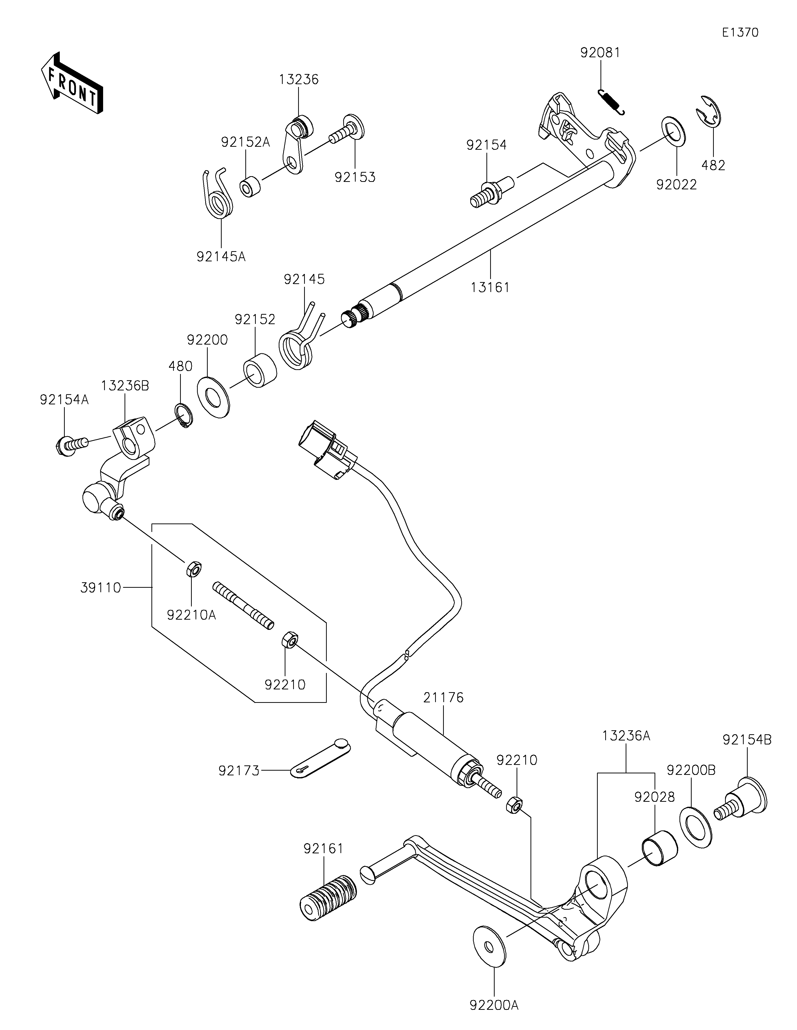 Gear Change Mechanism ภาพแยกชิ้นส่วน