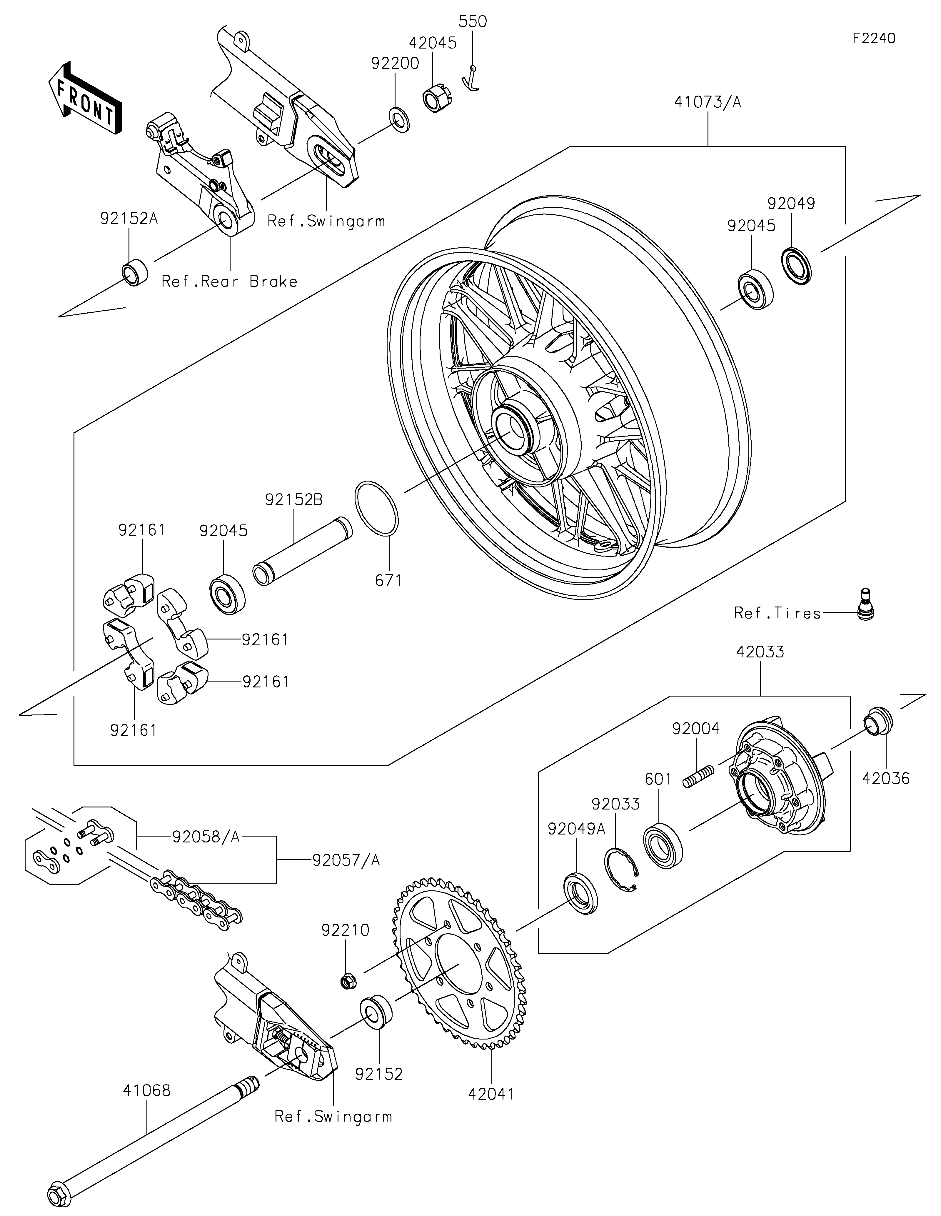 Rear Wheel/Chain ภาพแยกชิ้นส่วน